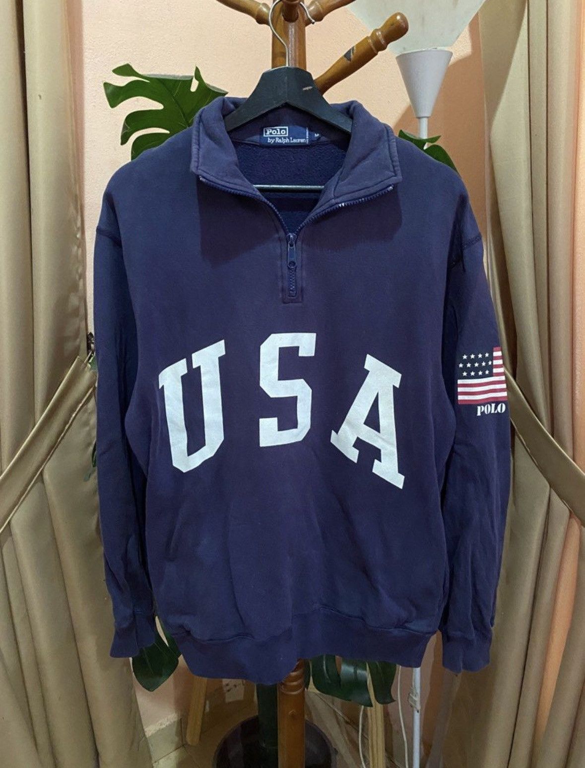 🔥HOT🔥 VINTAGE POLO RALPH LAUREN HALFZIPPER U.S.A