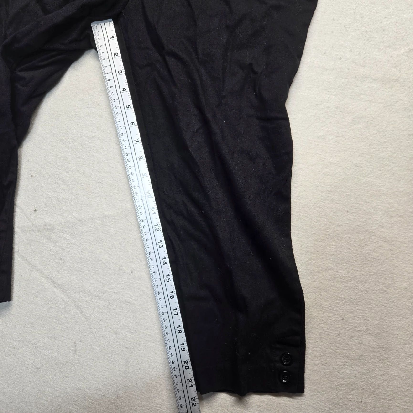 Vintage VINTAGE Laura Scott Capri Pants Women's Size 14 Black Cotton Spandex Solid 90s Size 36" / US 14 / IT 50 - 6 Thumbnail