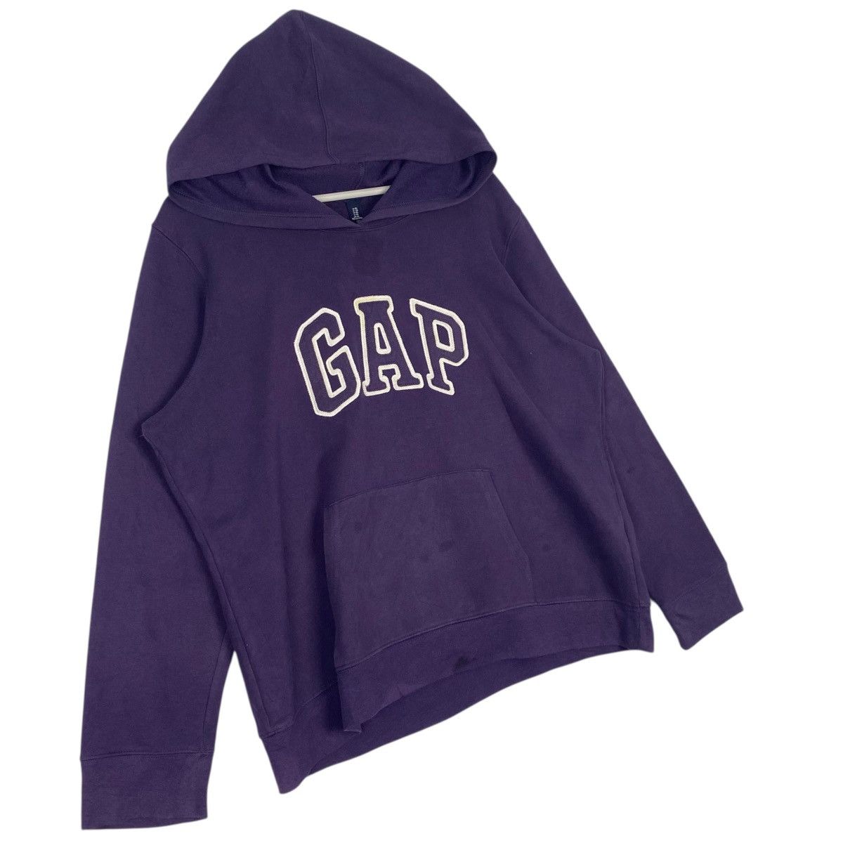 Other Vintage GAP Hoodie Big Logo Embroidered Purple Pullover Size US XL / EU 56 / 4 - 3 Thumbnail