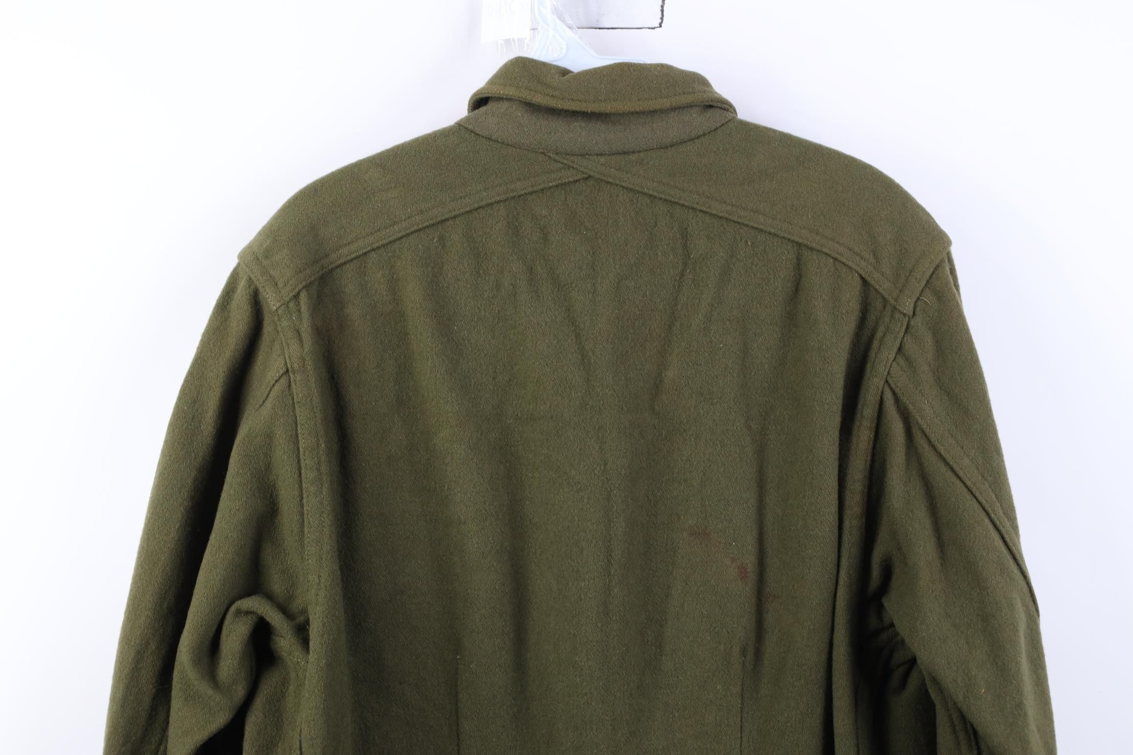 Vintage Vintage 50s Korean War US Army OG 108 Wool Shirt Jacket Size US M / EU 48-50 / 2 - 15 Thumbnail