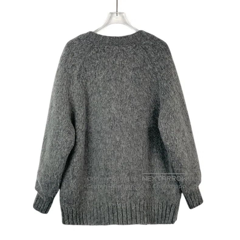 Prada Prada Grey diamond button knitted cardigan coat Size XS / US 0-2 / IT 36-38 - 2 Thumbnail