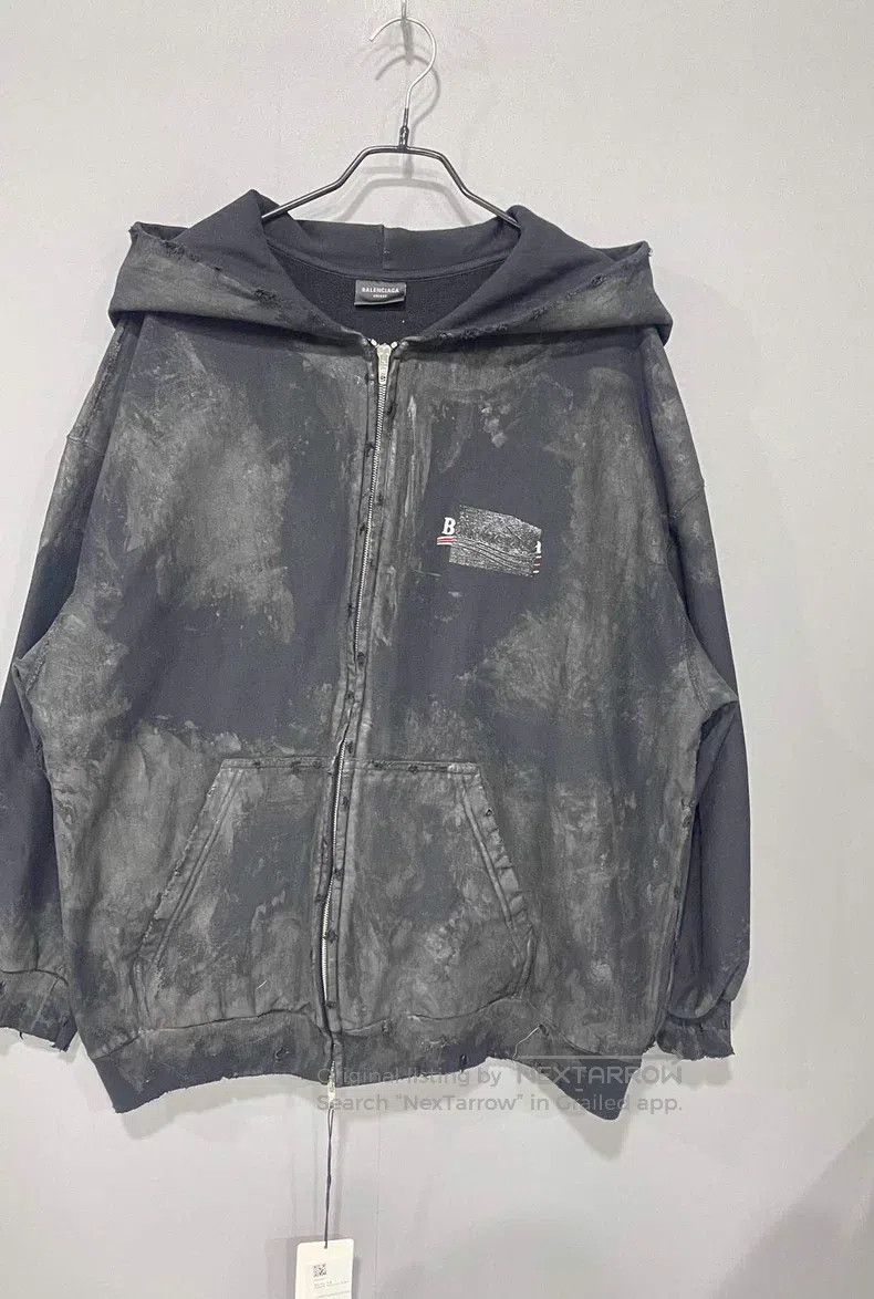 Balenciaga Balenciaga Cola logo mud-dyed distressed jacket with tape Size US L / EU 52-54 / 3 - 2 Thumbnail