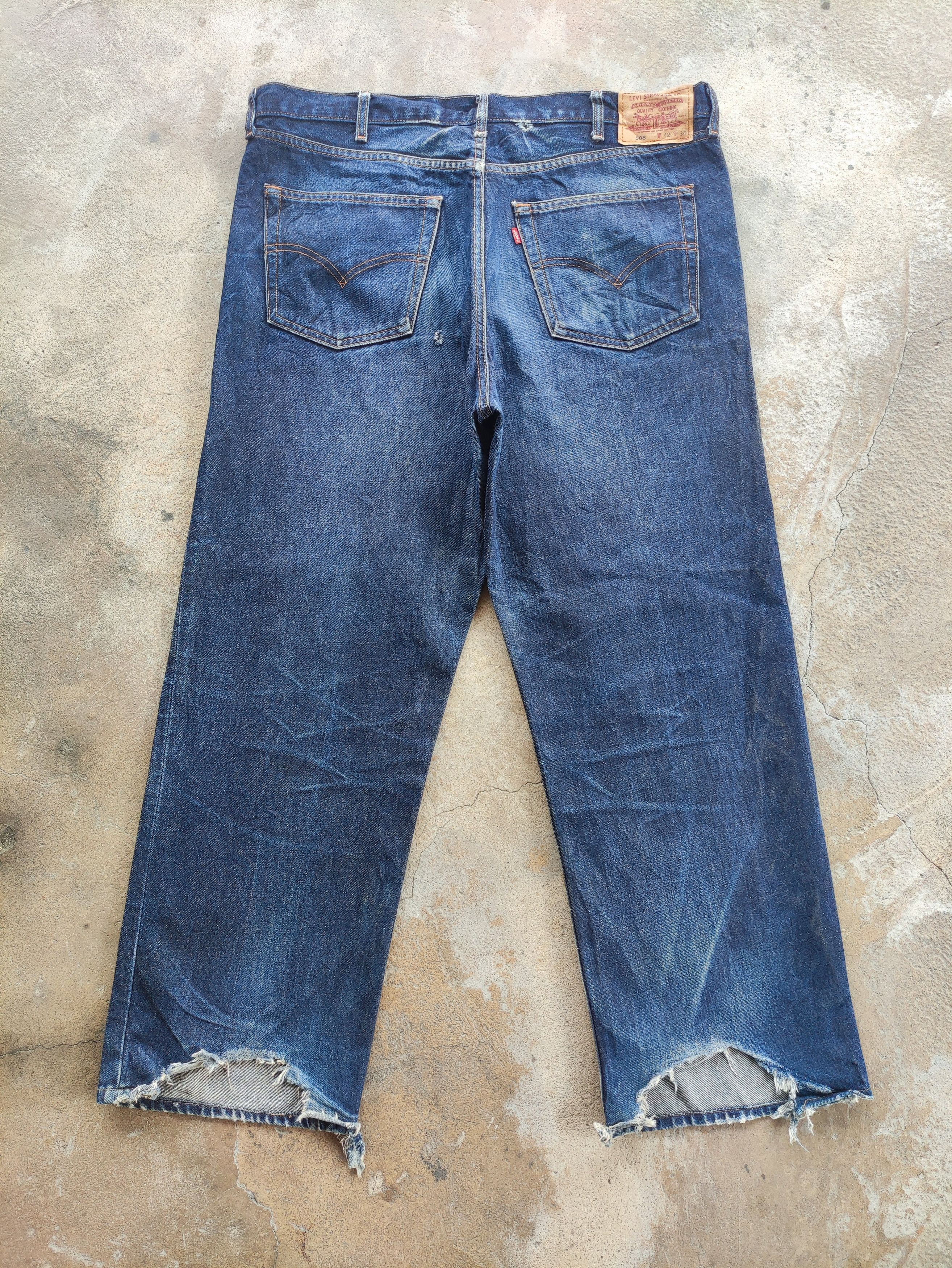 Levi's Vintage Levi's Brand Baggy Denim Distressed Pants Size US 42 / EU 58 - 9 Thumbnail