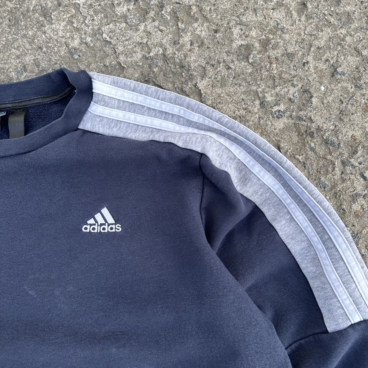 Adidas × Vintage Vintage Adidas Sweatshirts Small Logo Trashed Y2K 00s Size US L / EU 52-54 / 3 - 5 Thumbnail