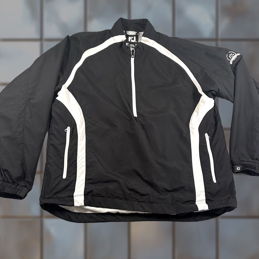 Footjoy FootJoy Jacket Men M Black Performance Half Zip Windbreaker Golf Lightweight Size US M / EU 48-50 / 2 - 1 Thumbnail