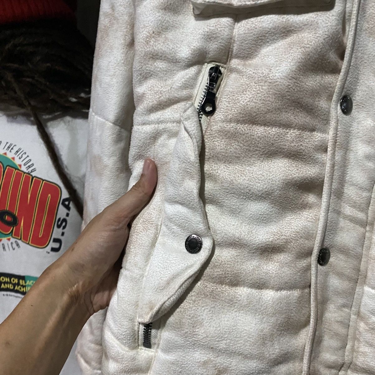 In The Attic Vintage "In The Attic" Dirt Style Fur Puffer Hooded Jacket Size US M / EU 48-50 / 2 - 10 Thumbnail