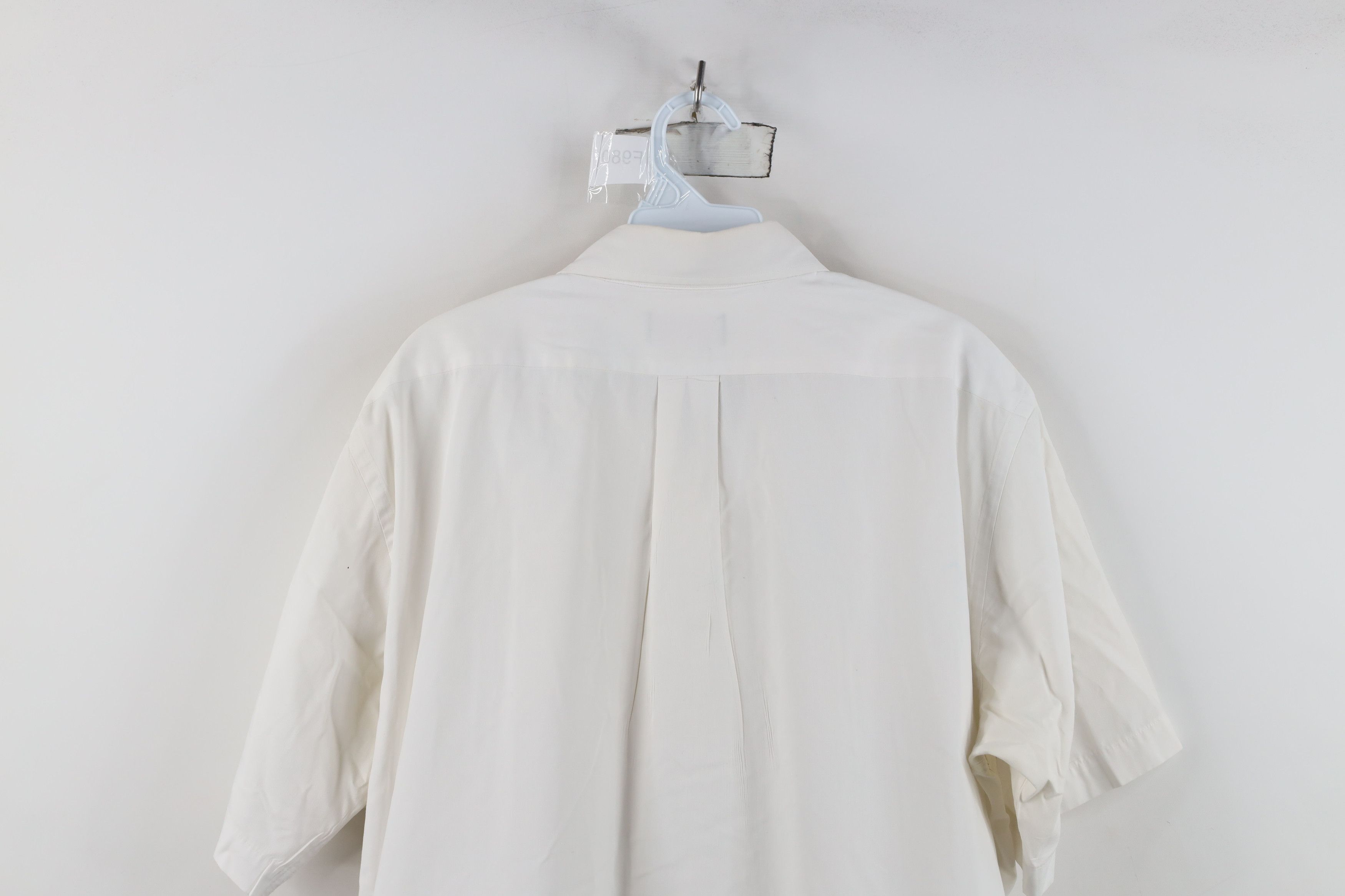 Vintage Vintage 90s Oxford Short Sleeve Button Down Shirt USA White Size US M / EU 48-50 / 2 - 14 Thumbnail