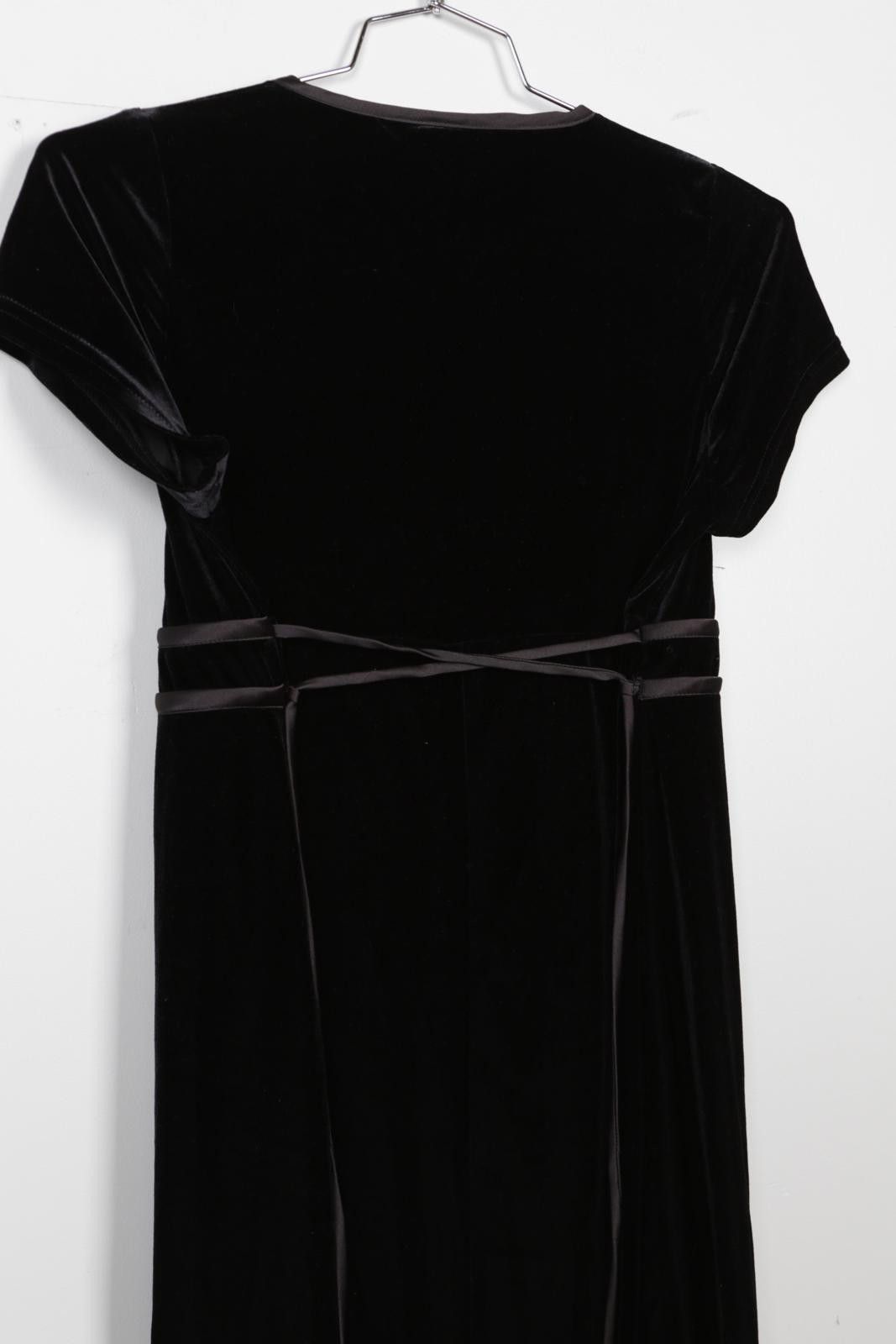 Vintage 00's Tomorrow's Mother Velour Midi Dress Size S / US 4 / IT 40 - 4 Thumbnail