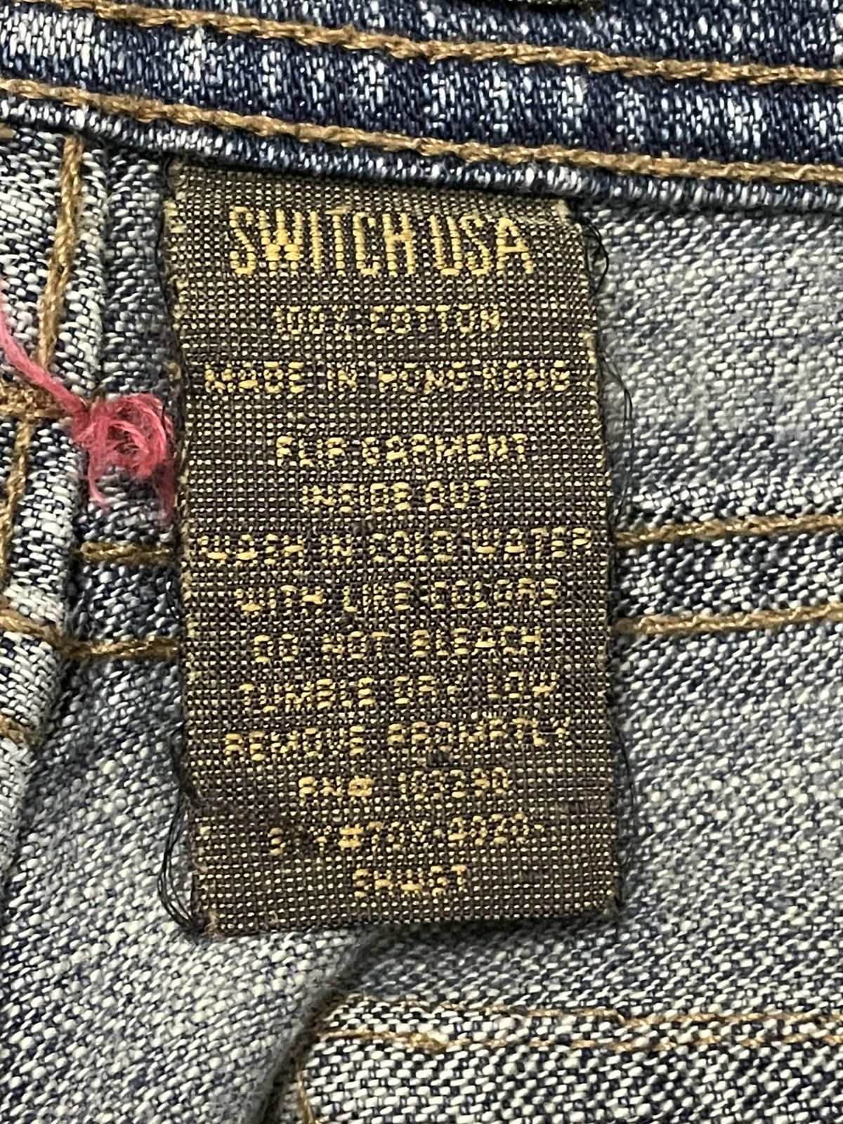 Japanese Brand Vintage 1990s Designer Swtich Usa Embroidered Art Denim Size US 29 - 17 Thumbnail