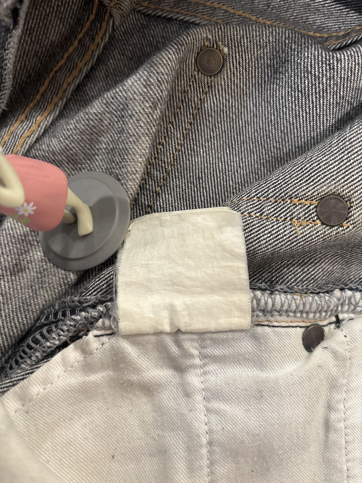 Undercover Undercover SS2003 “Scab” Giz Print Bootcut Denim – Grey Wash Size US 30 / EU 46 - 11 Thumbnail