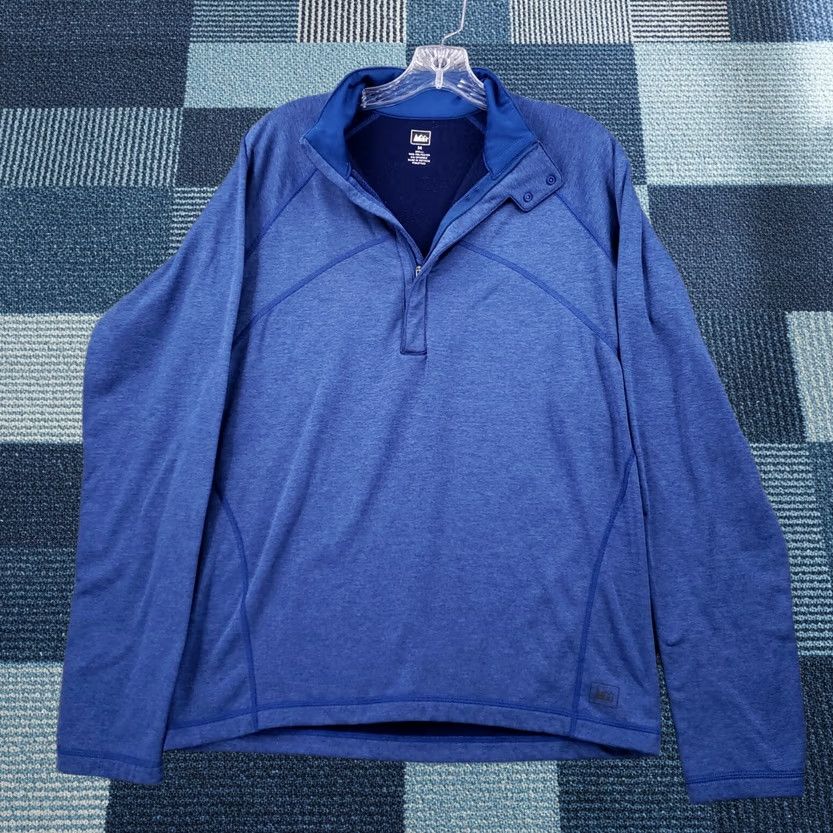 Vintage REI Shirt Mens M Medium Blue Heather 1/4 Zip Pullover Long Sleeve Athleisure Size US M / EU 48-50 / 2 - 1 Thumbnail