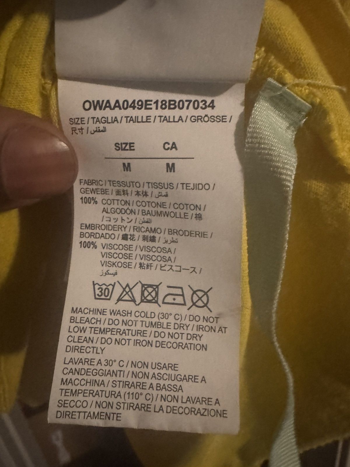Off-White MAIN LABEL OFF WHITE TEE Size US M / EU 48-50 / 2 - 5 Thumbnail