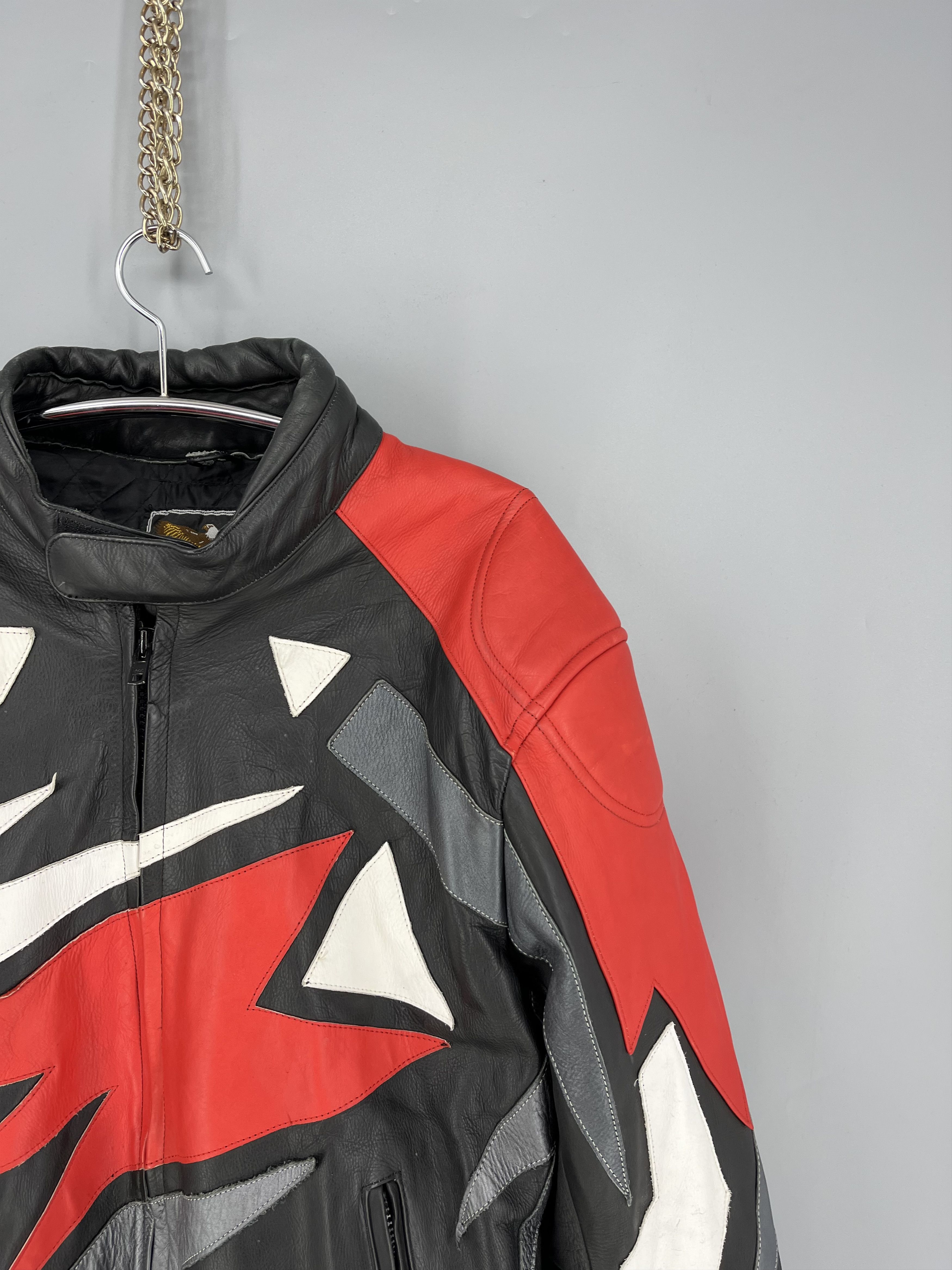 Leather VTG Motorcycle Joe Rocket Leather Jacket Rare Red Black xxxl Size US XXL / EU 58 / 5 - 5 Thumbnail