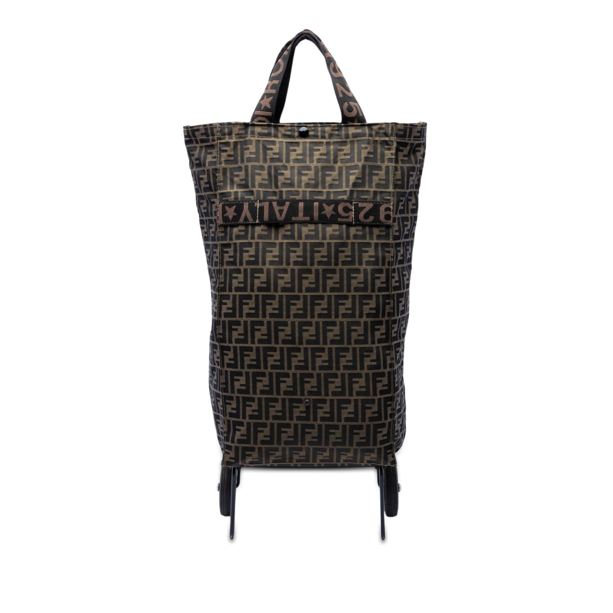 Fendi Zucca Canvas Foldable Jolly Trailer Rolling Cart Size ONE SIZE - 1 Thumbnail