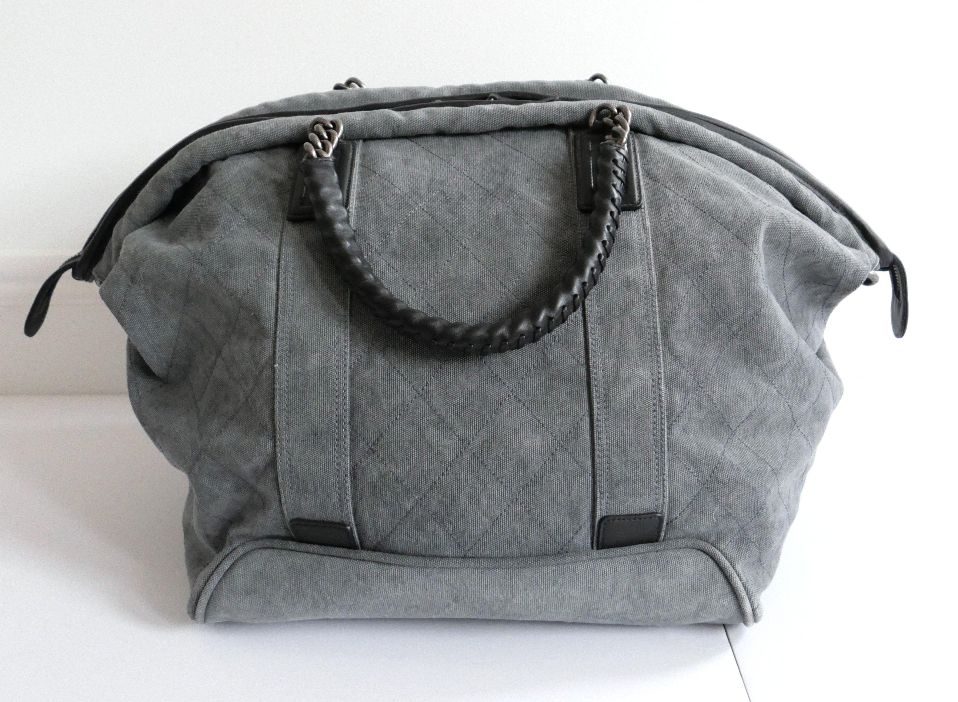 Chanel Large Street Style Canvas Bag