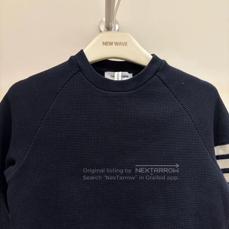 Thom Browne Thom Browne Waffle Stripe Sweatshirt Size XS / US 0-2 / IT 36-38 - 3 Thumbnail