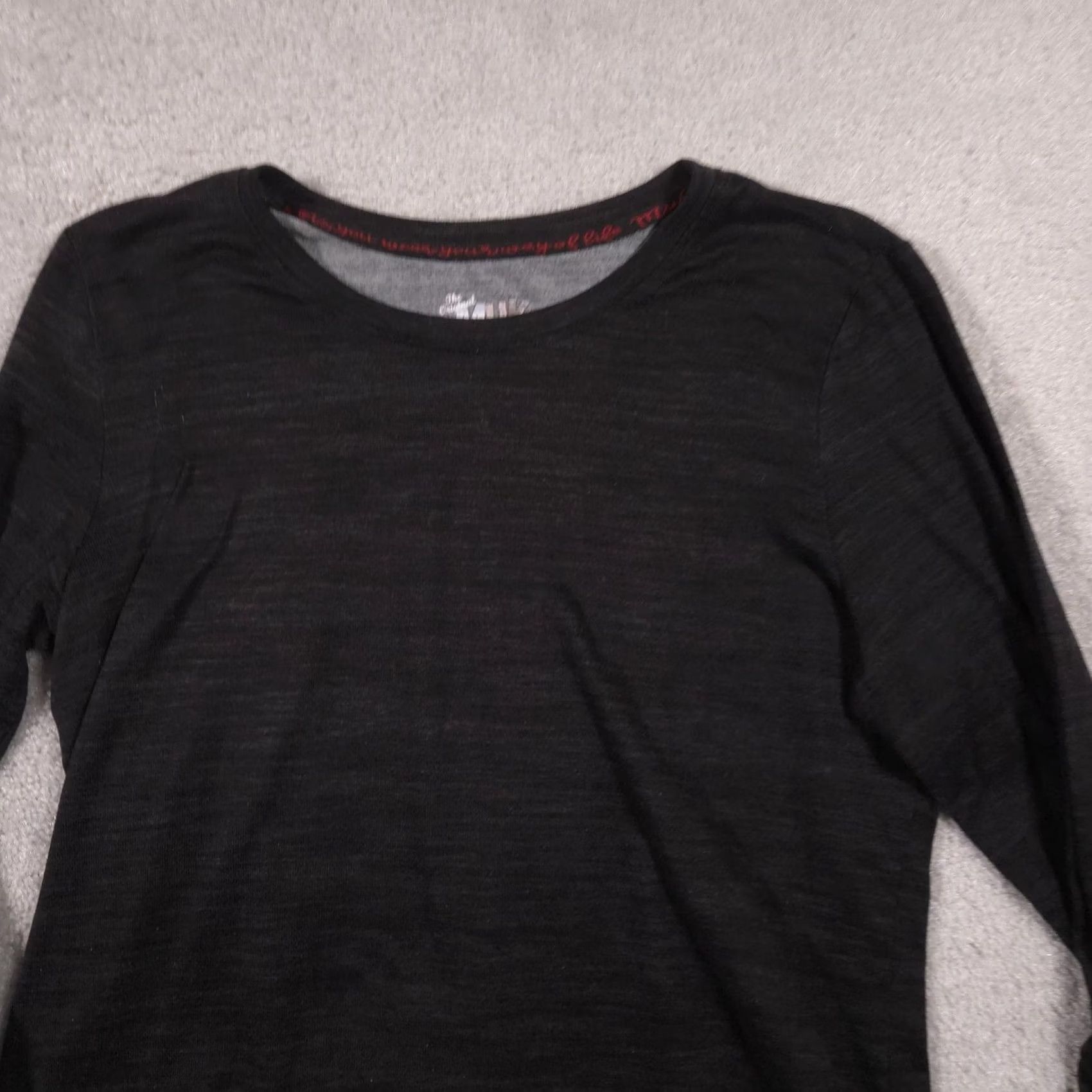 Vintage Muk Luks Shirt Womens Large Gray Crew Neck Ruched Long Sleeve Top Size L / US 10 / IT 46 - 3 Thumbnail