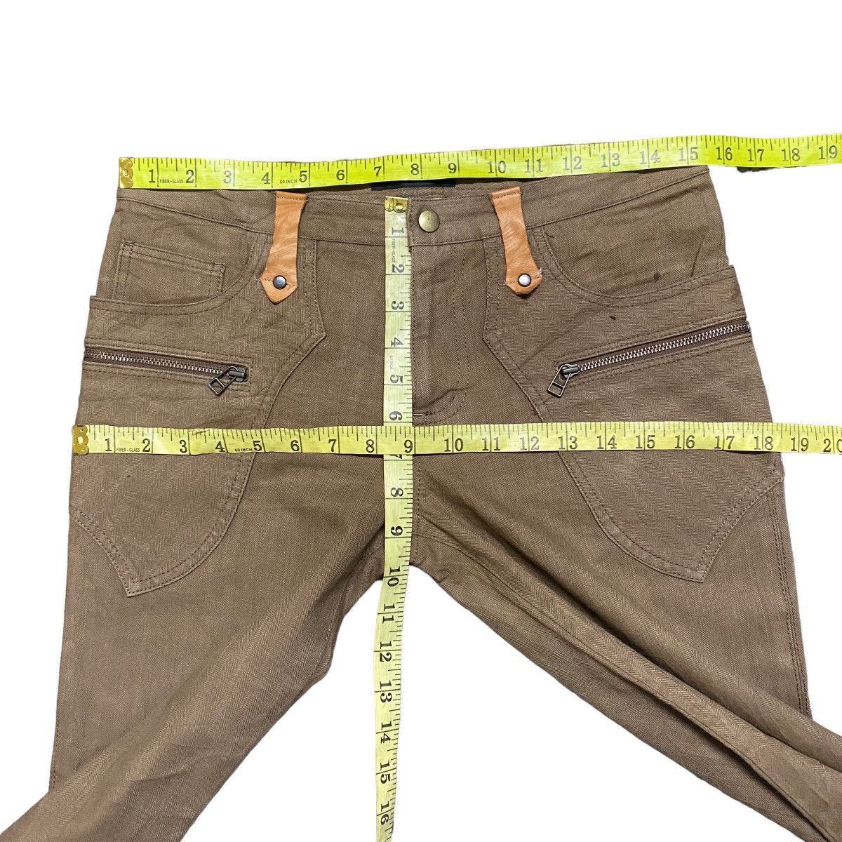 Japanese Brand Japanese Brand Gtreat Leather Trimmed Cargo Flare Pants Size 30" / US 8 / IT 44 - 16 Thumbnail