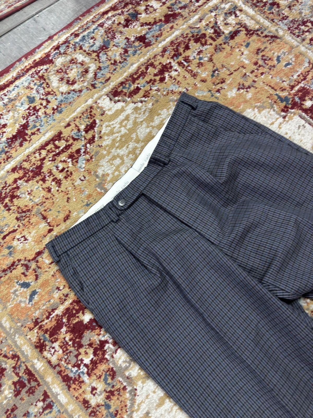 Vintage Vintage Suit Pants Wool Blend Striped Wide Leg Baggy Formal Size US 36 / EU 52 - 3 Thumbnail