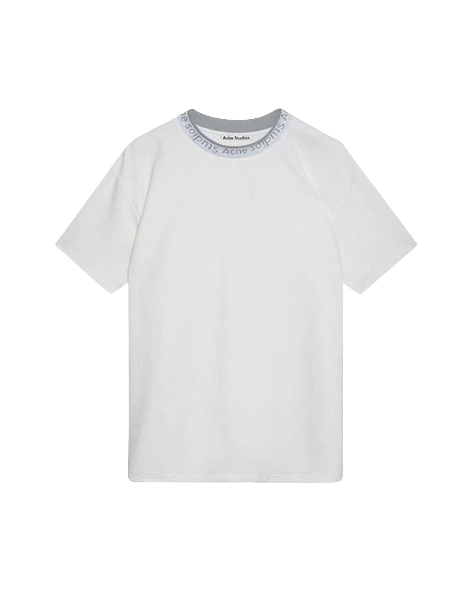 image of Acne Studios Long Sleeve Crew Neck T-Shirt in White, Men's (Size Medium)
