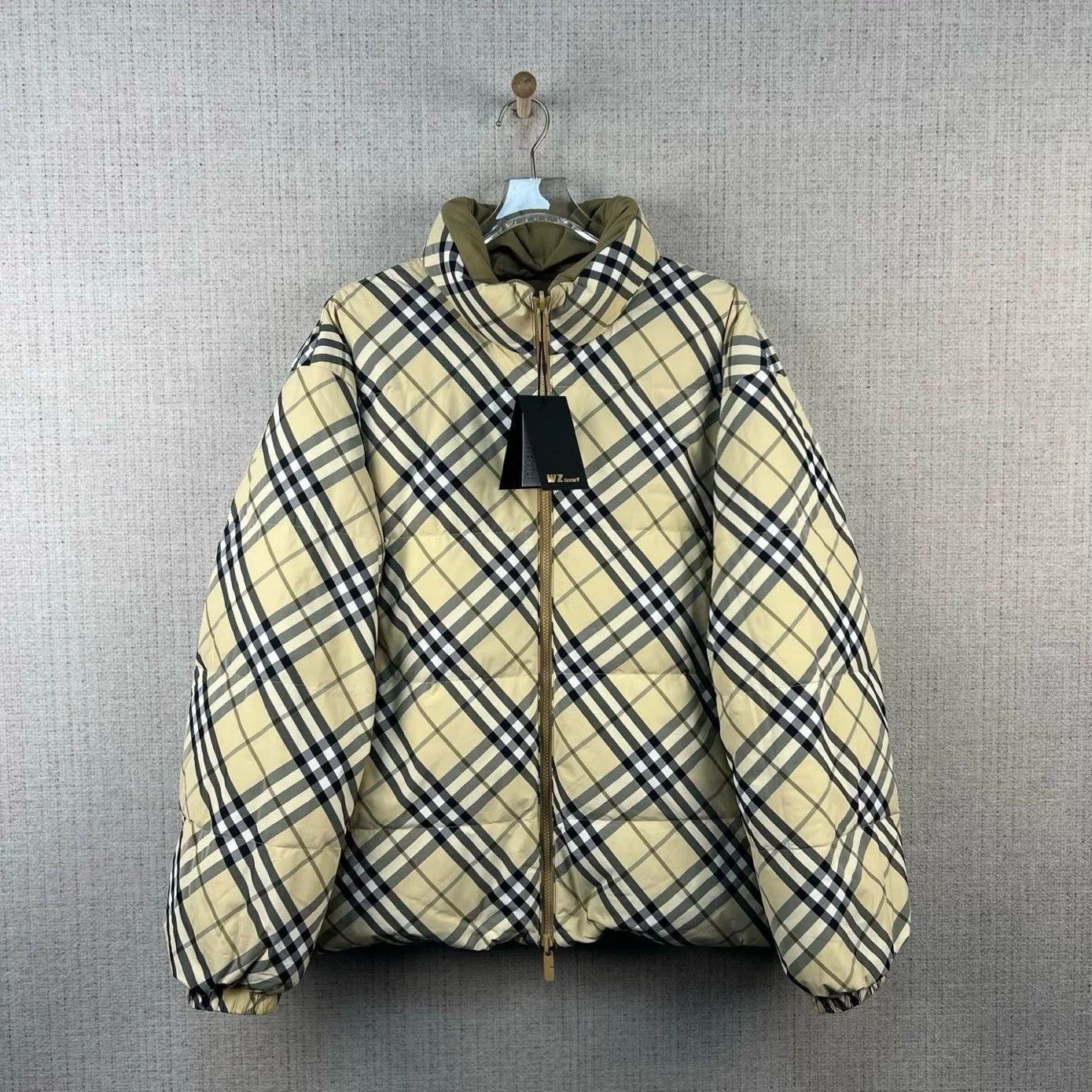 Burberry Check Reversible Zip Puffer Coat