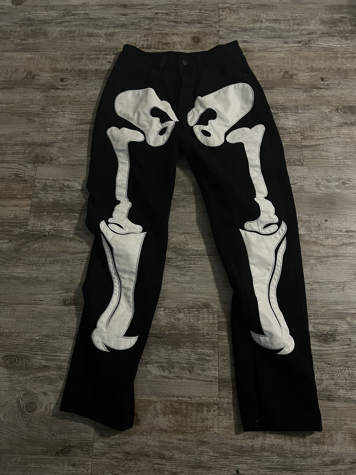 Streetwear Skeleton Denim Grailed