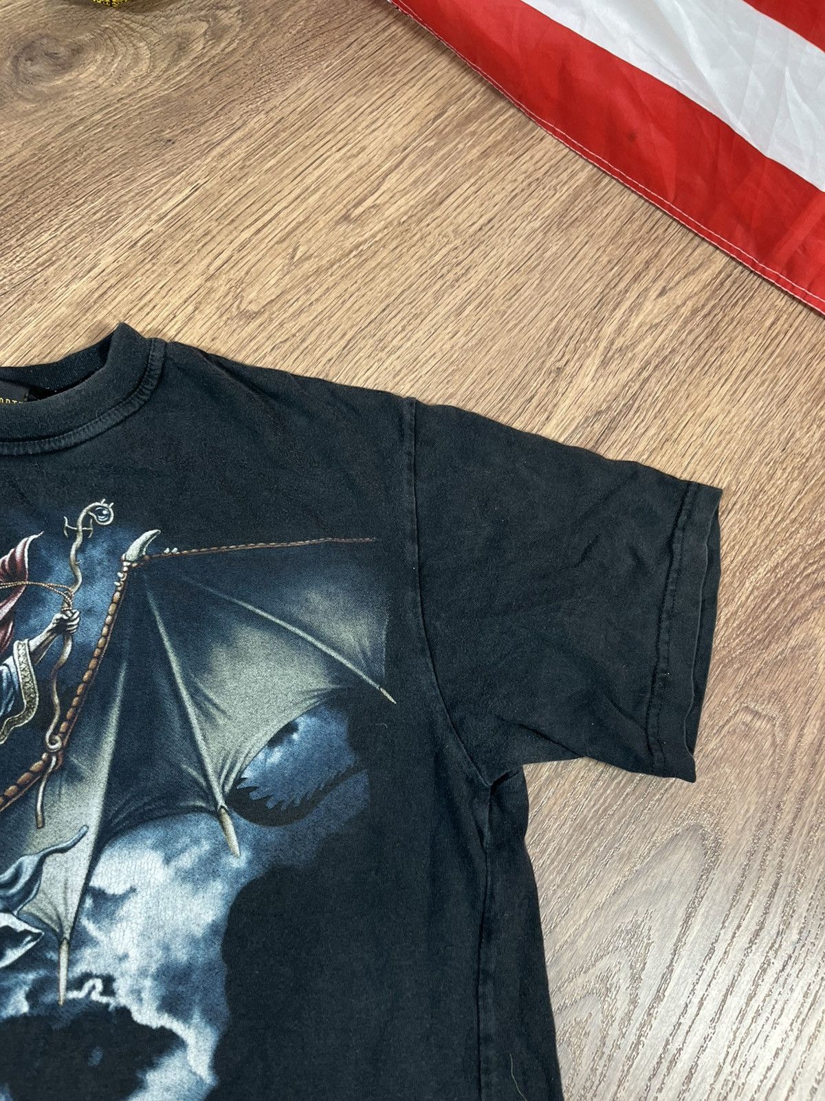Other Vintage 90s Other Worlds Wizard Dragon T Shirt Size US XL / EU 56 / 4 - 6 Thumbnail