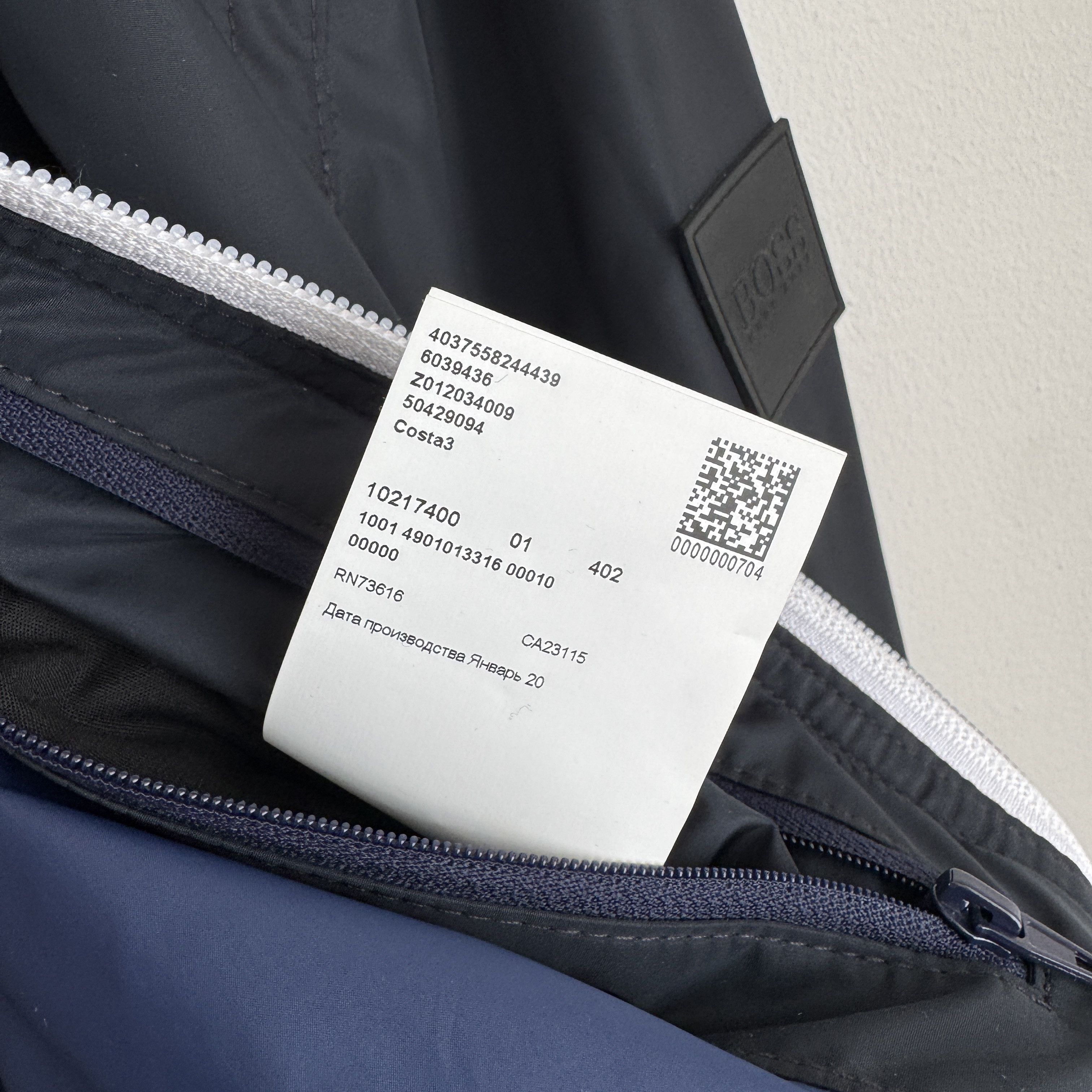 Hugo Boss BOSS Costa3 Zip-Through Blouson Mens Jacket in Navy 52/XL Size US XL / EU 56 / 4 - 6 Thumbnail