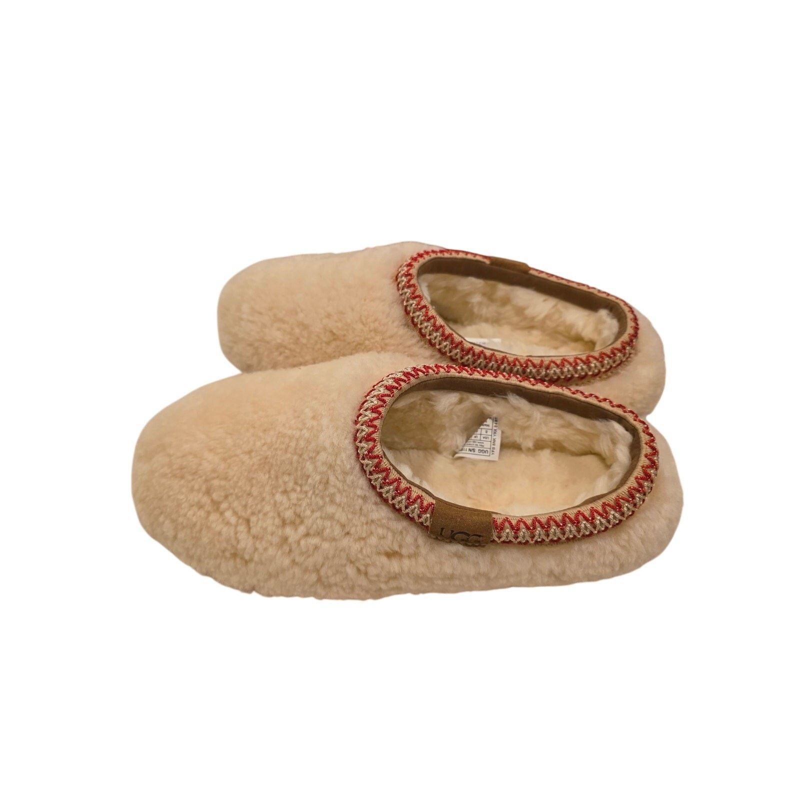 Ugg UGG Womens Shearling Wool Slippers Cream Cozy Slip On Size 8 Size US 8 / IT 38 - 9 Thumbnail