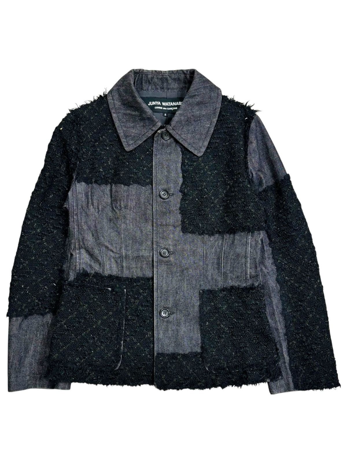 Junya Watanabe 2001 Junya Watanabe - Wool Patchwork Denim Jacket Size US M / EU 48-50 / 2 - 2 Thumbnail