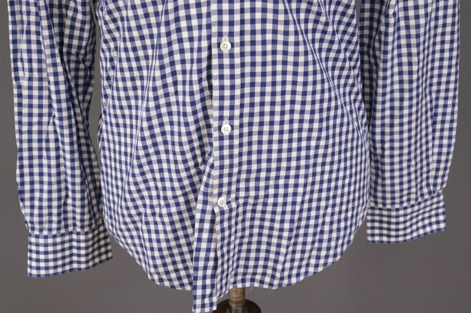 Gieves & Hawkes Gieves & Hawkes Blue Check Button Down Dress Shirt Size M Size US M / EU 48-50 / 2 - 5 Thumbnail