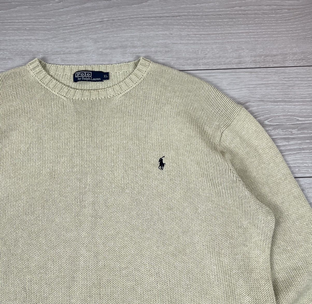 Polo Ralph Lauren Polo Ralph Lauren Vintage 90s Beige Cable Knit Sweater Size US XL / EU 56 / 4 - 4 Thumbnail