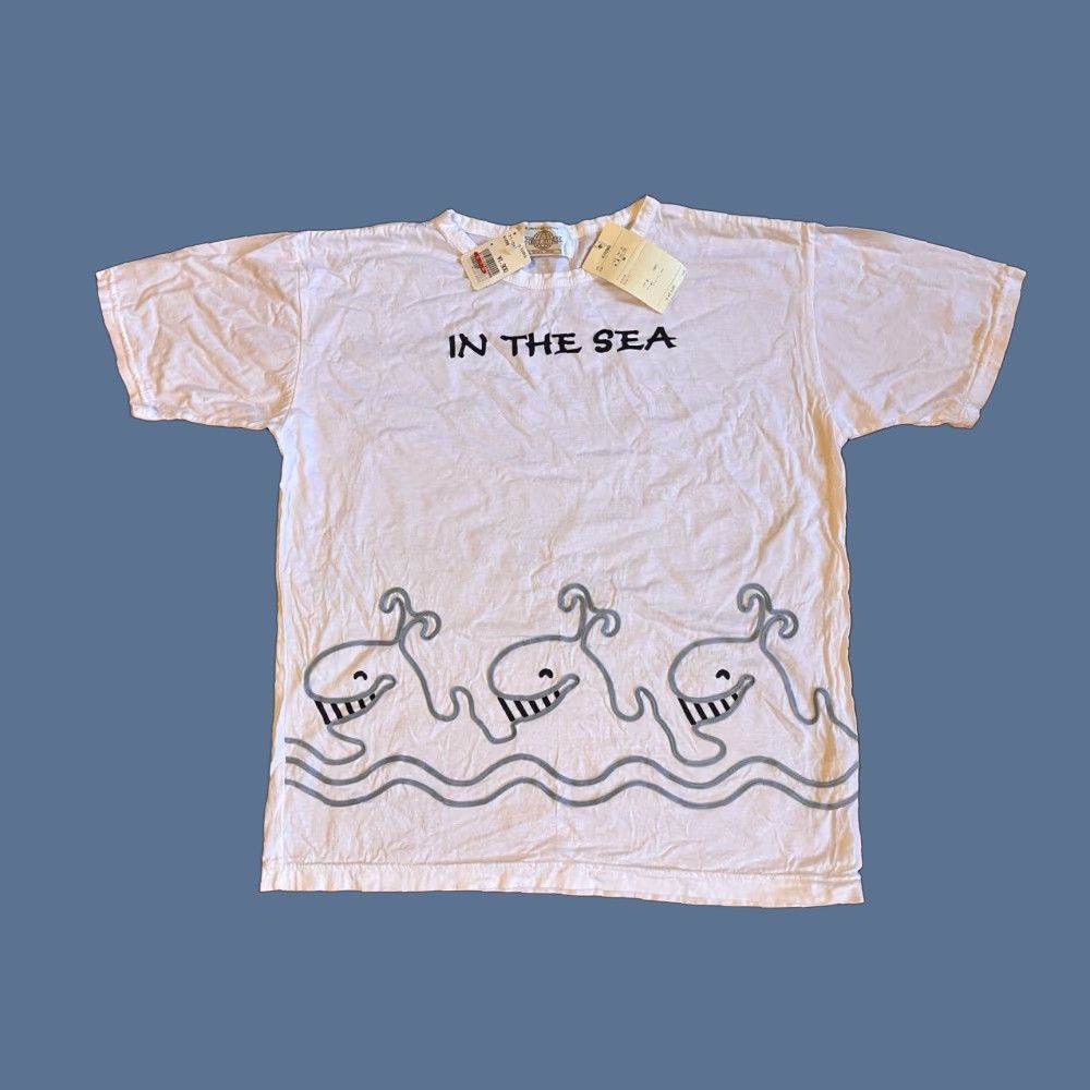 Vintage VINTAGE Bel Sun In The Sea Whale Embroidered Japan Tourist Shirt Men’s M White 80s Size US M / EU 48-50 / 2 - 1 Thumbnail