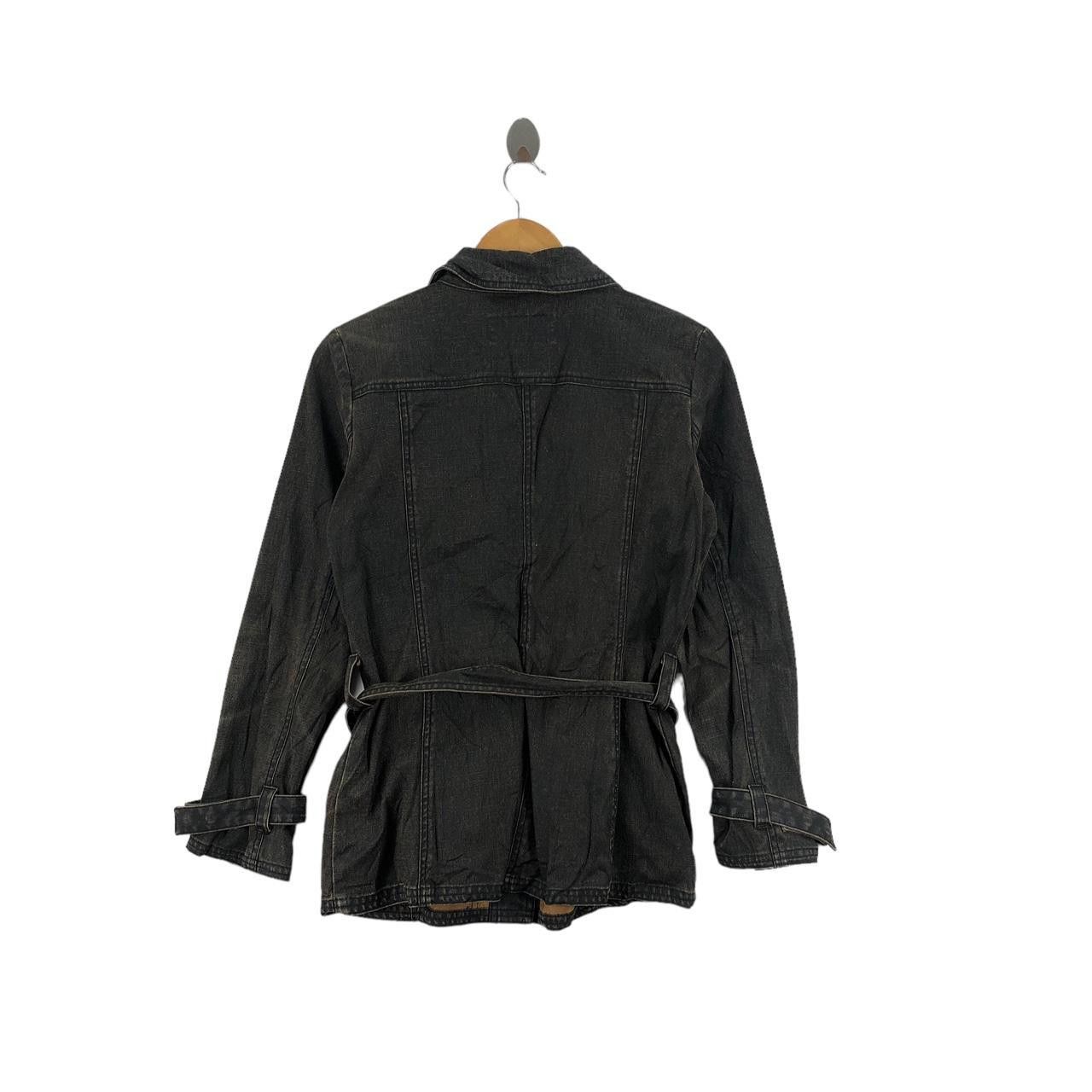 Japanese Brand MI.MI.QUE Japanese Brand Belt Style Black Denim Jeans Coat Size M / US 6-8 / IT 42-44 - 2 Thumbnail