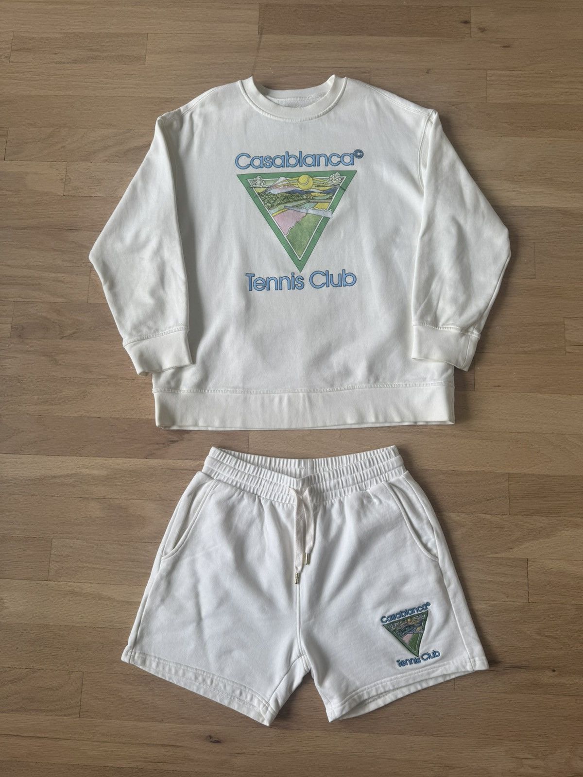 Casablanca Tennis Club Crewneck Sweatshirt and Shorts Size US M / EU 48-50 / 2 - 1 Thumbnail
