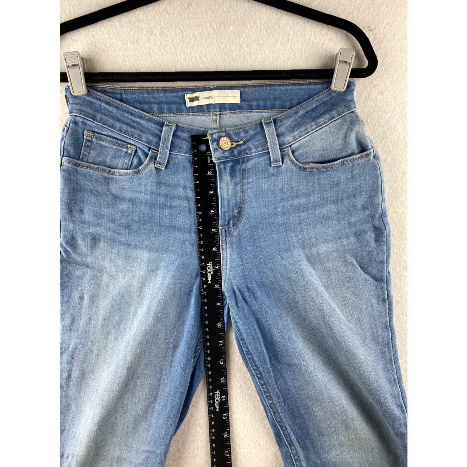 Levi's Levi's Jeans Legging 28 Blue Ankle Tapper Distressed Denim 28x30 Womens Regular Mid Rise 5-Pocket Denim Jeans Size 28" / US 6 / IT 42 - 5 Thumbnail