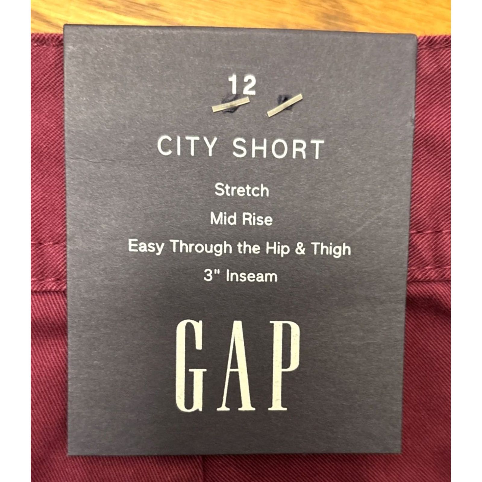Gap GAP City Shorts Shirt? 12 Purple Mid Rise 34x3 Pockets Stretch 3 Inseam Regular Women Black? Size 34" / US 12 / IT 48 - 5 Thumbnail