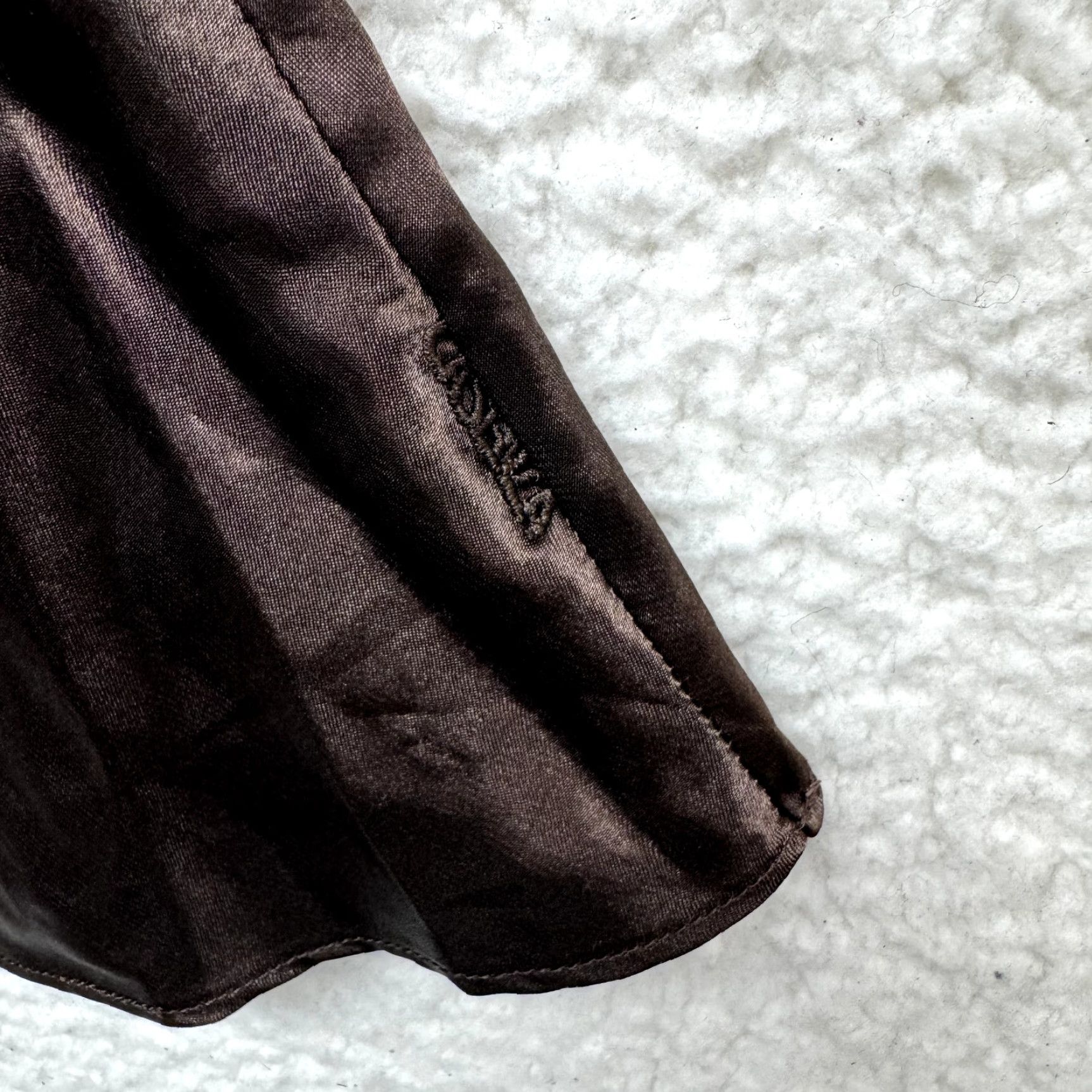Vintage La Senza Y2K Vintage Slip Dress Satin Brown Victorian Edwardian Fairy Whimsigoth M Size M / US 6-8 / IT 42-44 - 4 Thumbnail