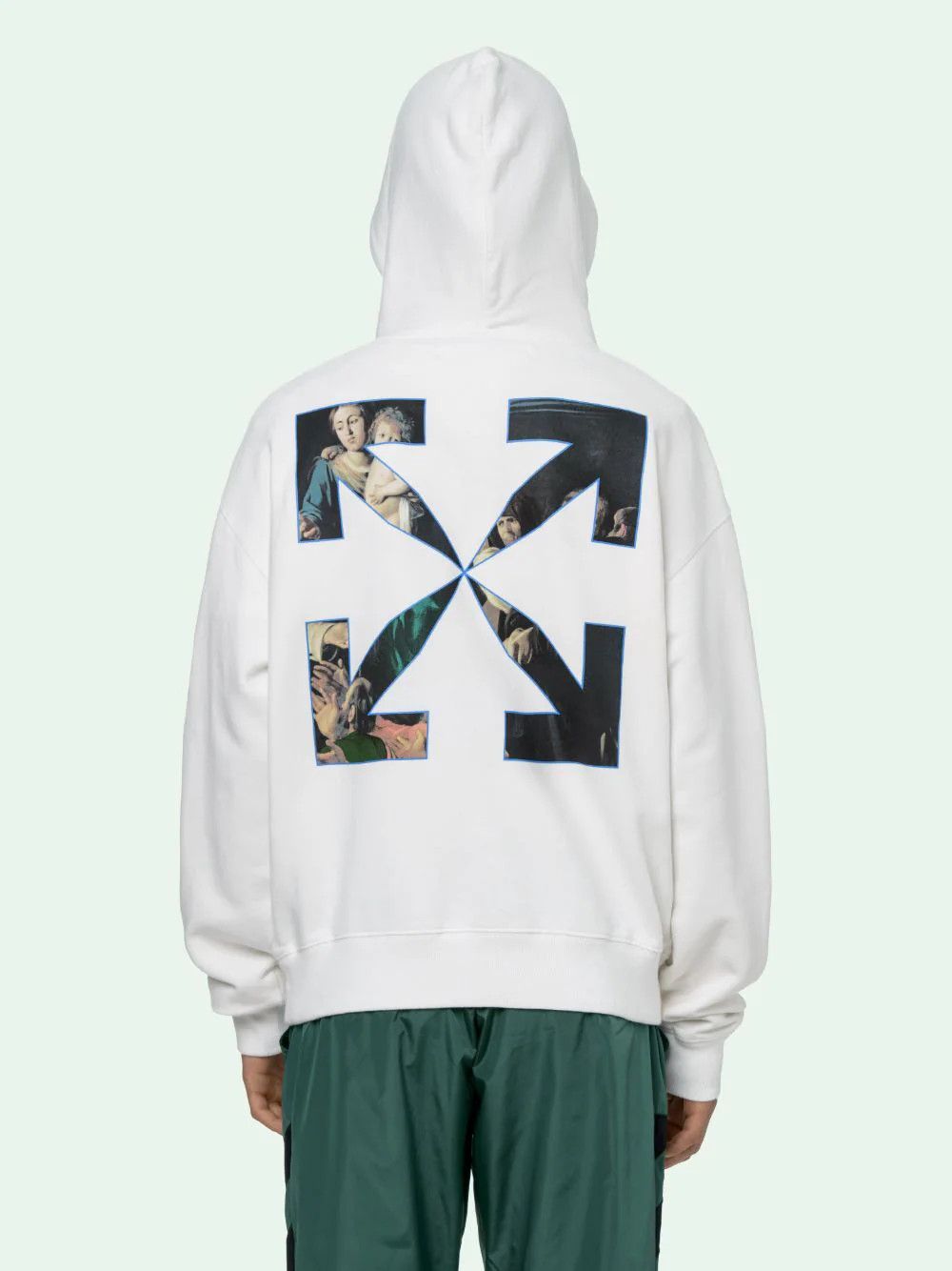 Off-White White Caravaggio Arrows Oversized Hoodie Size M / US 6-8 / IT 42-44 - 5 Thumbnail
