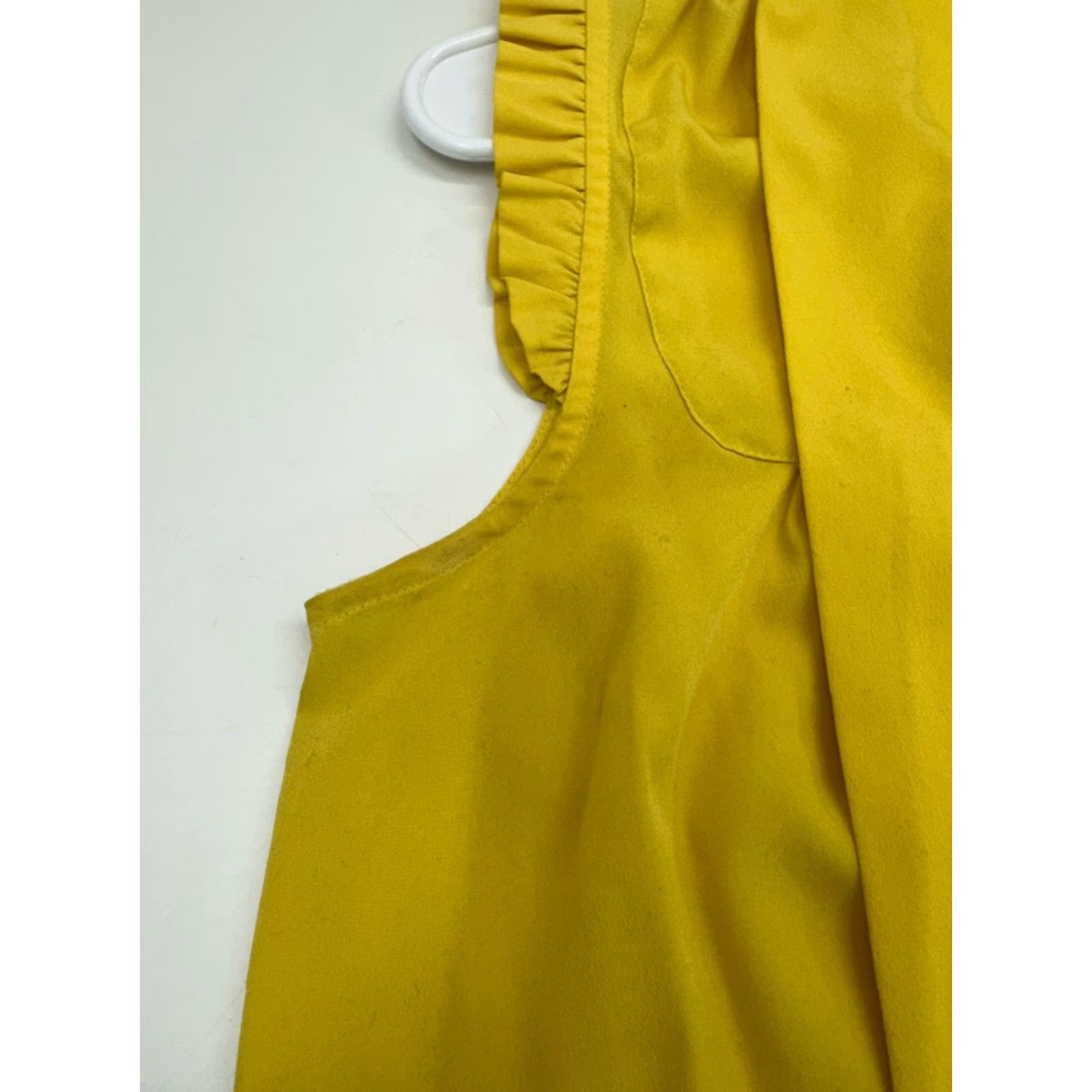 Tommy Hilfiger Tommy Hilfiger Top Womens Size Medium Yellow Tank Button Up Solid Necktie Size M / US 6-8 / IT 42-44 - 4 Thumbnail
