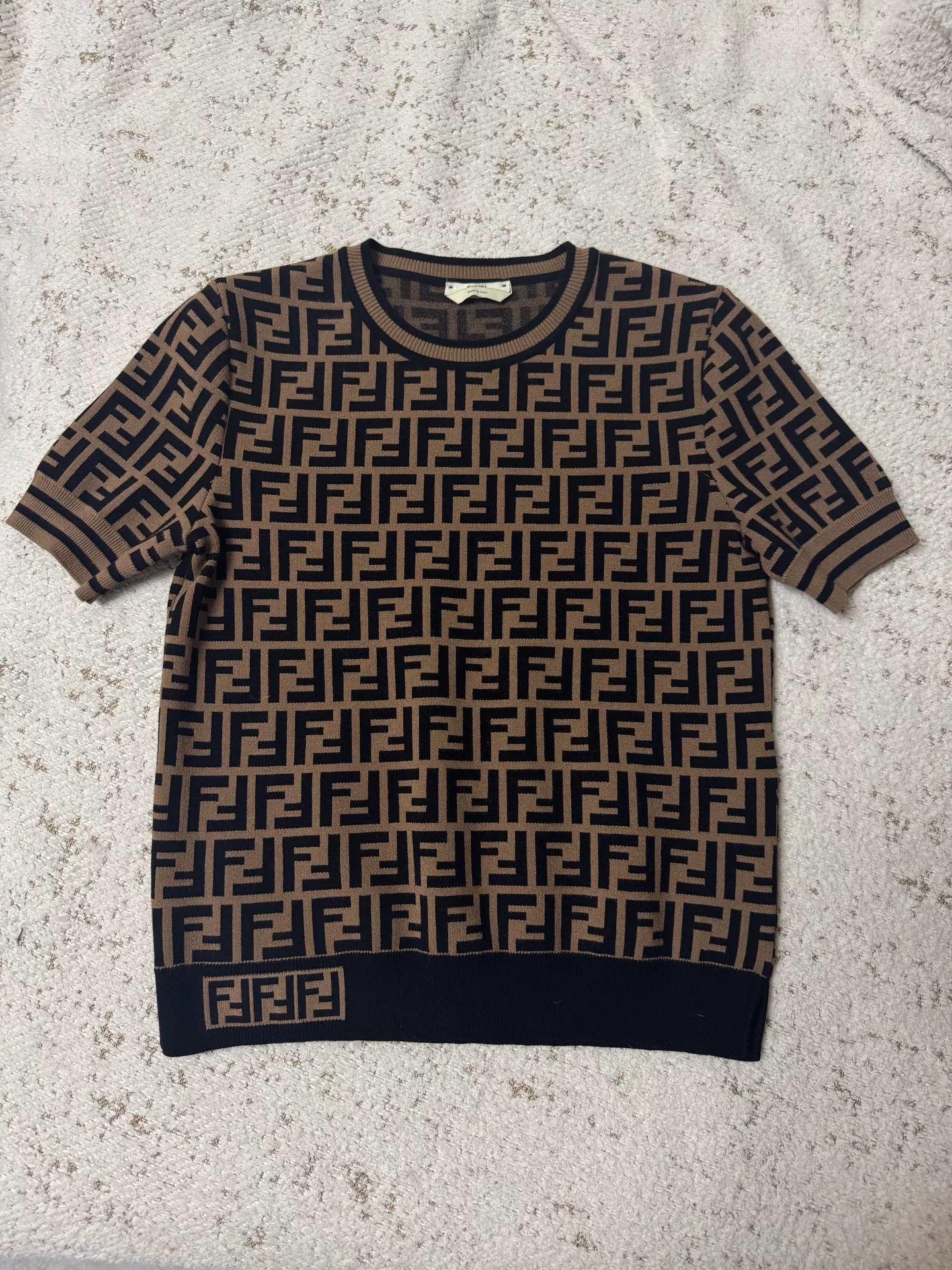 Fendi Fendi Monogram Knit Short Sleeve Size US XL / EU 56 / 4 - 1 Thumbnail