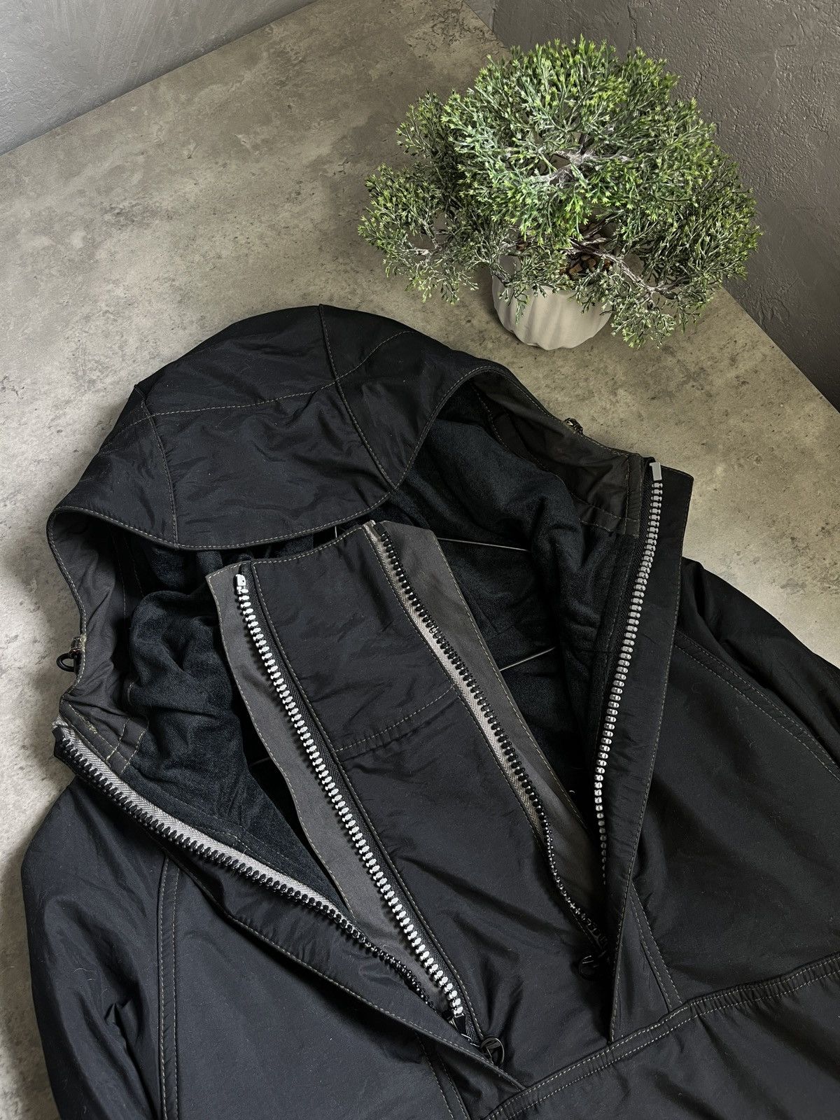 Maharishi Archive Maharishi AW99 Black Oiled Showerproof Anorak Smock Size US M / EU 48-50 / 2 - 10 Thumbnail