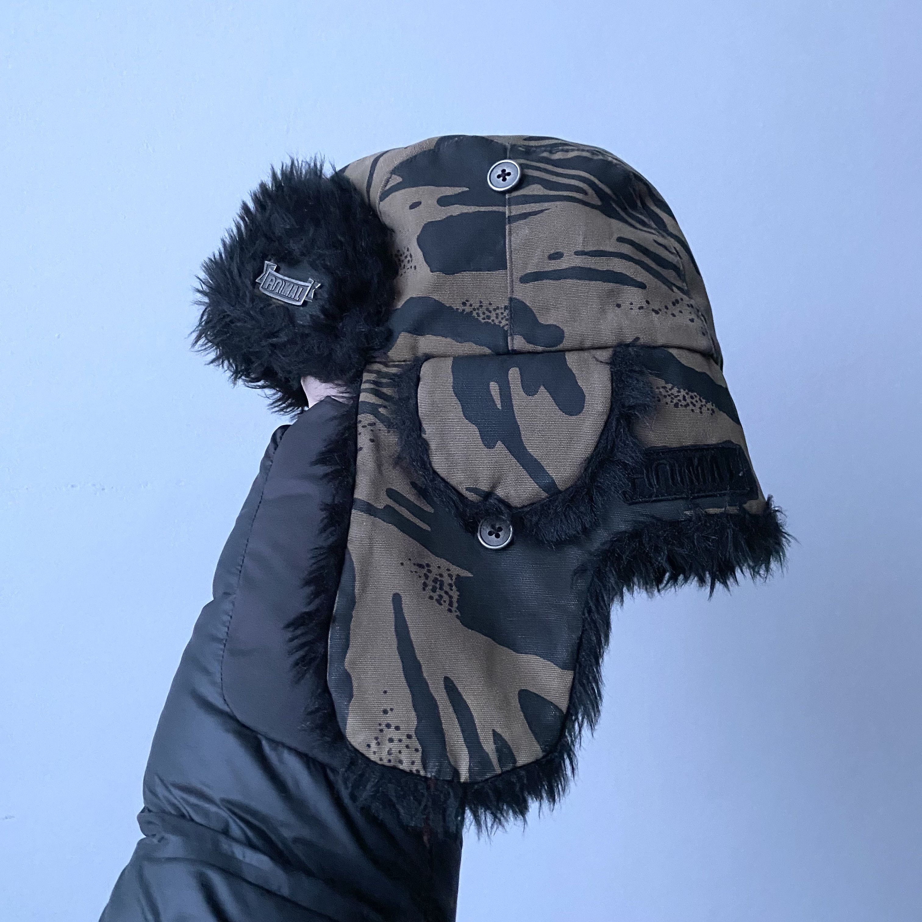 Quiksilver Trapper Surf Ushanka Faux Fur Hat Winter Camouflage Size ONE SIZE - 6 Thumbnail