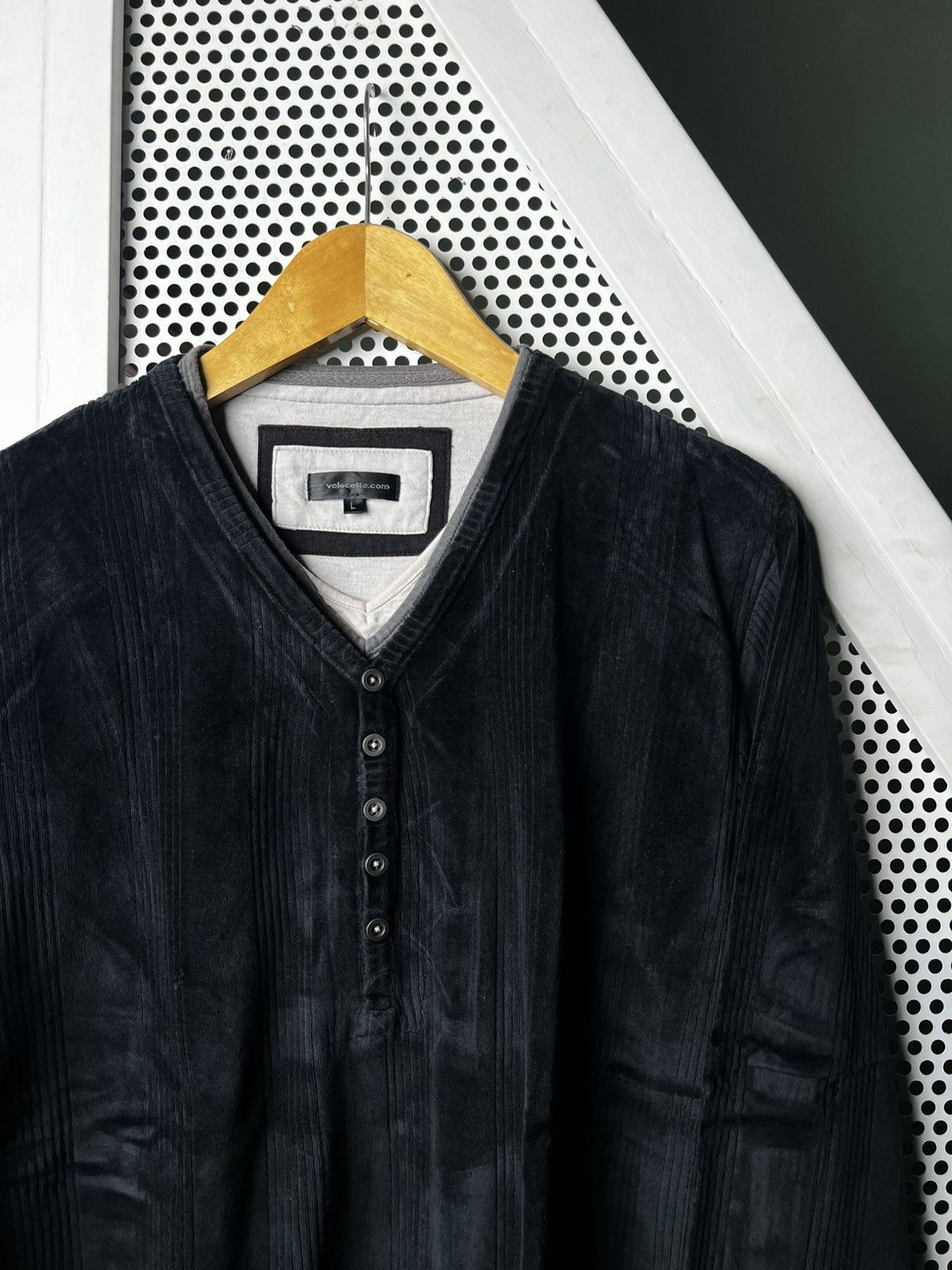 Japanese Brand Japanese Velocette Layered Velvet Longsleeve Vkei Lgb Style Size US L / EU 52-54 / 3 - 3 Thumbnail