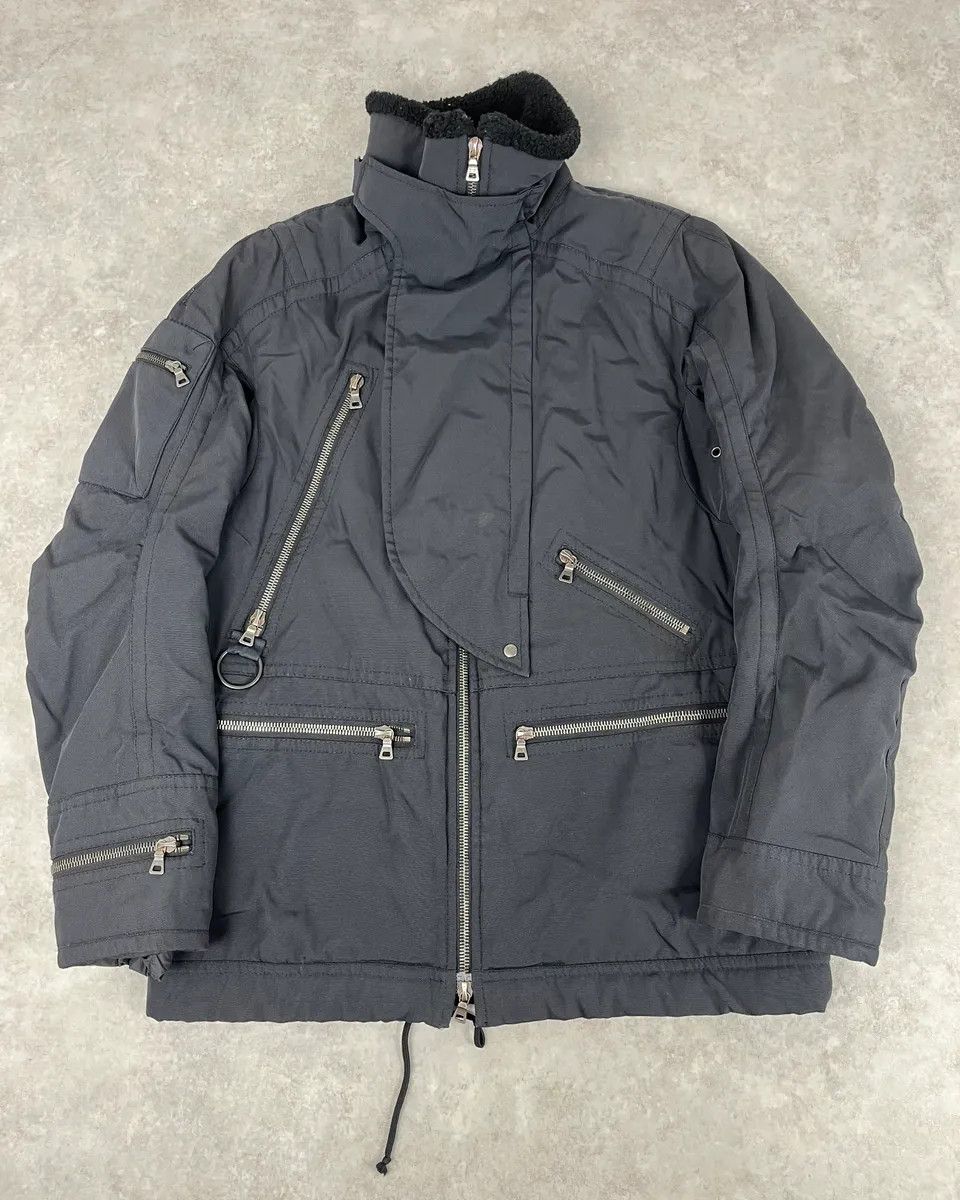 Prada 2000s Prada Black Nylon Multi-Zip Long Jacket Size US L / EU 52-54 / 3 - 1 Thumbnail