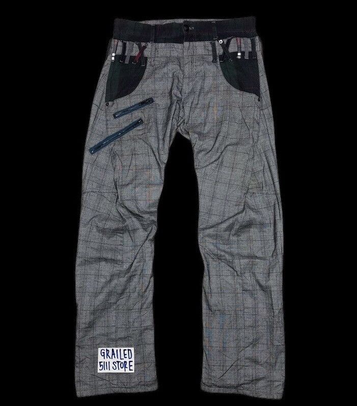 Japanese Brand DOUBLE WAIST UP START PLAID PANTS Size US 32 / EU 48 - 1 Thumbnail