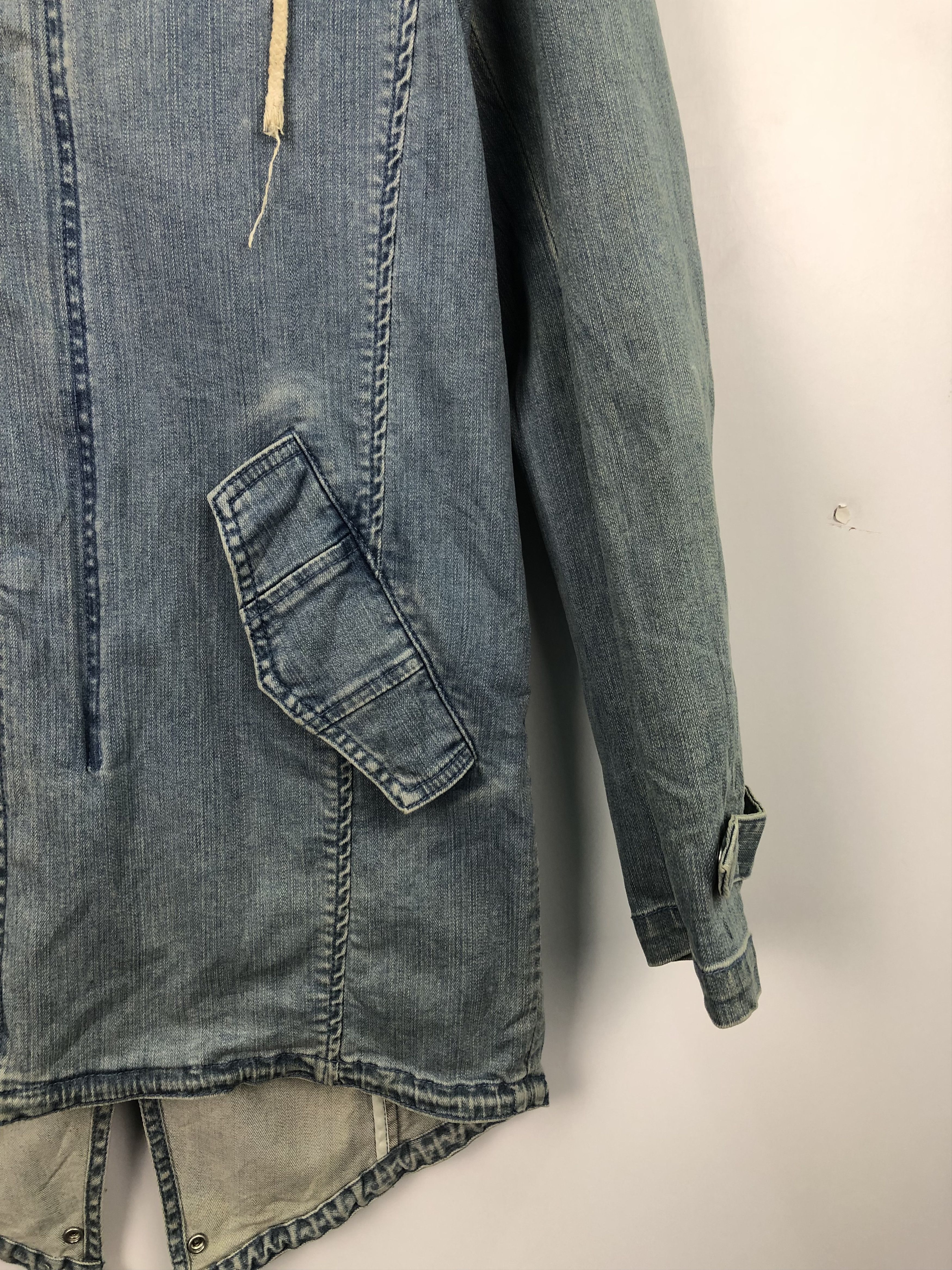 Vanquish Vintage Black By Vanquish Denim Jacket Hoodie J0113 Size US S / EU 44-46 / 1 - 6 Thumbnail