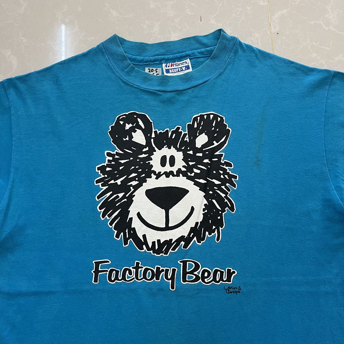Vintage Vintage 80s Factory Bear Tee Skateboard Motorcross Bmx Tee Size US L / EU 52-54 / 3 - 4 Thumbnail