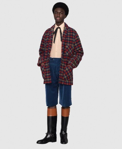 Gucci GUCCI Bycolor Wool Check Jacket Size 50L - 11 Thumbnail