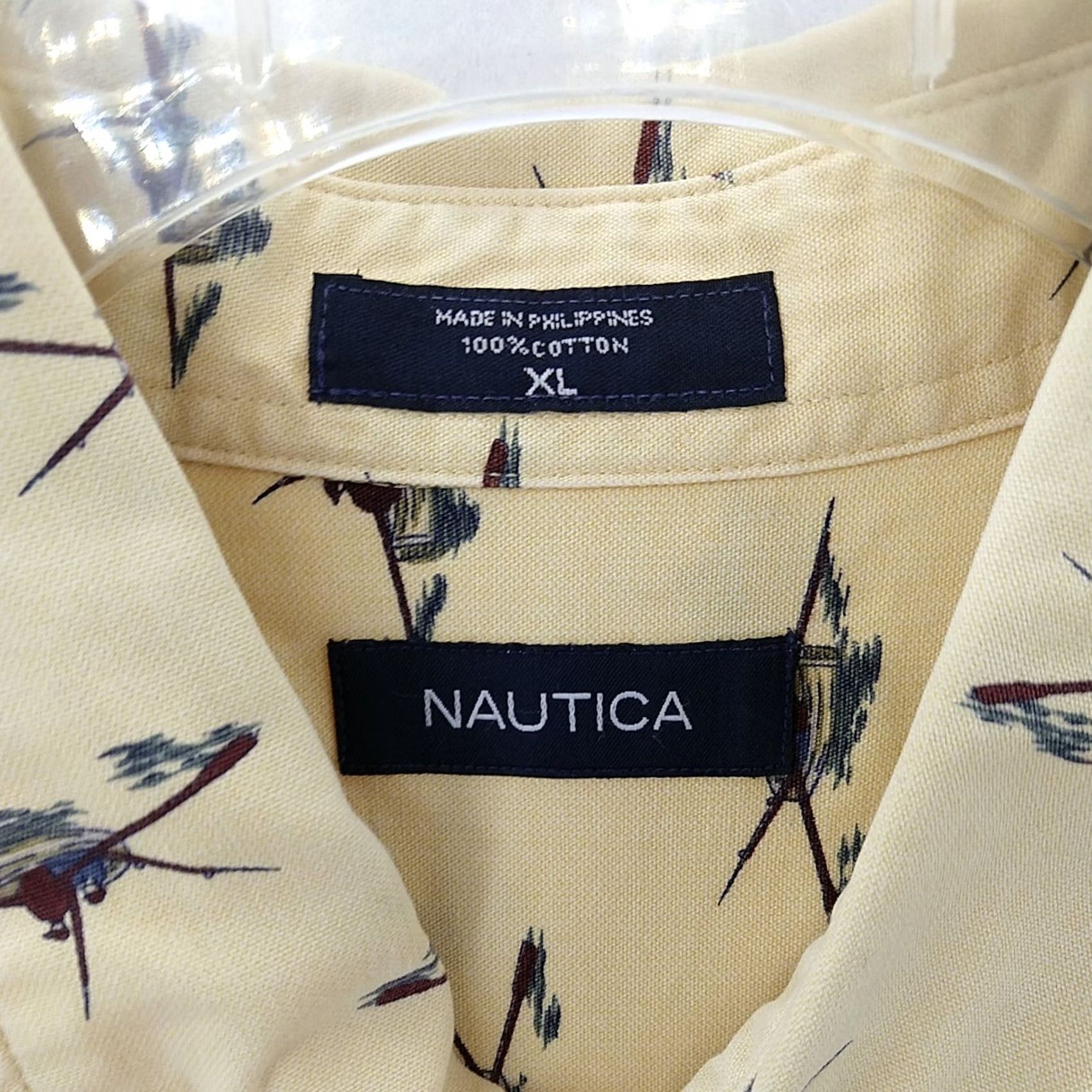 Nautica Nautica Shirt Mens XL Yellow Button-Up Graphic Print 90s Logo Vintage Size US XL / EU 56 / 4 - 6 Thumbnail